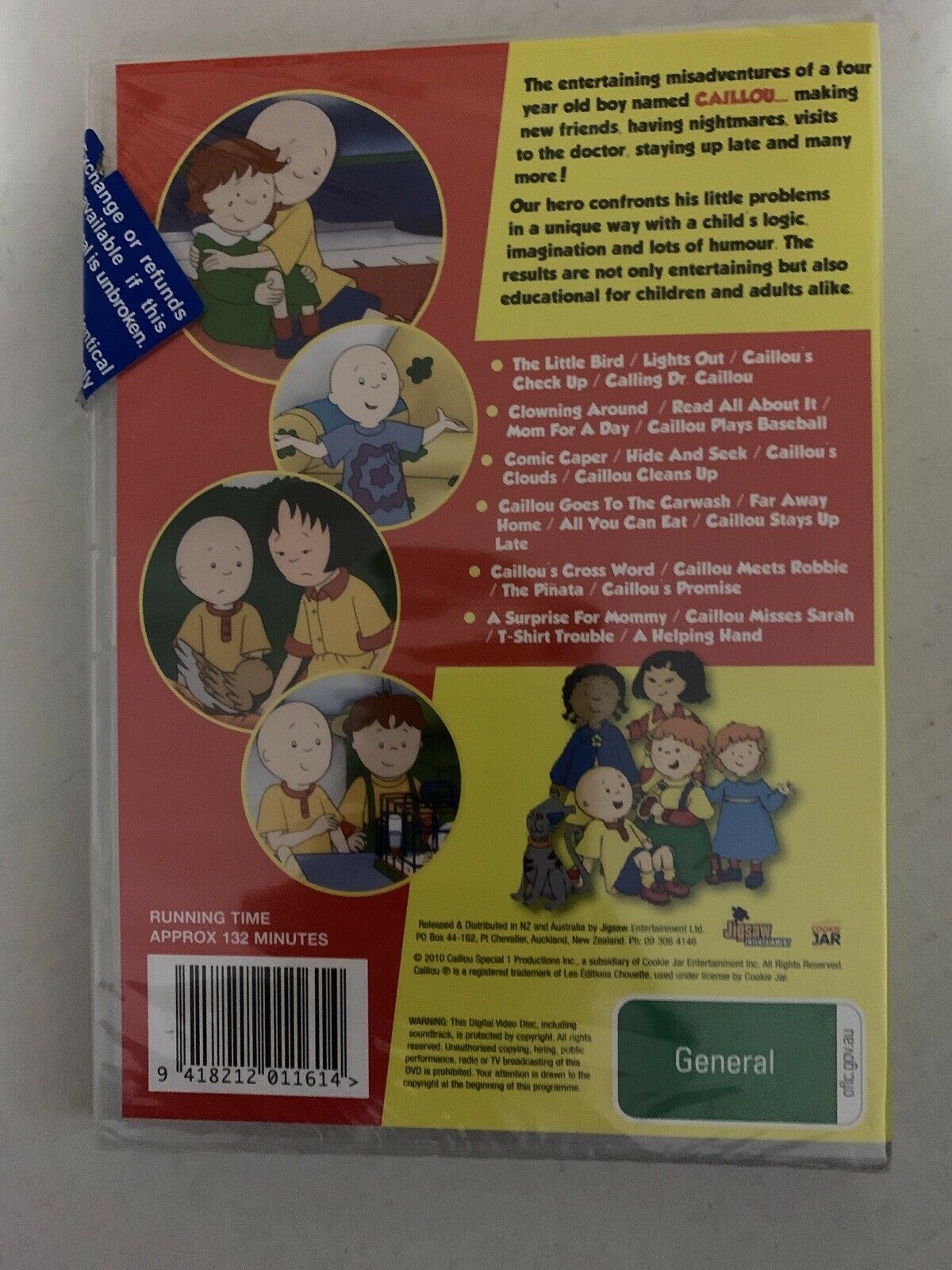 *New & Sealed* Caillou (DVD, 2010) Region 4 Children's & Family Animated DVD