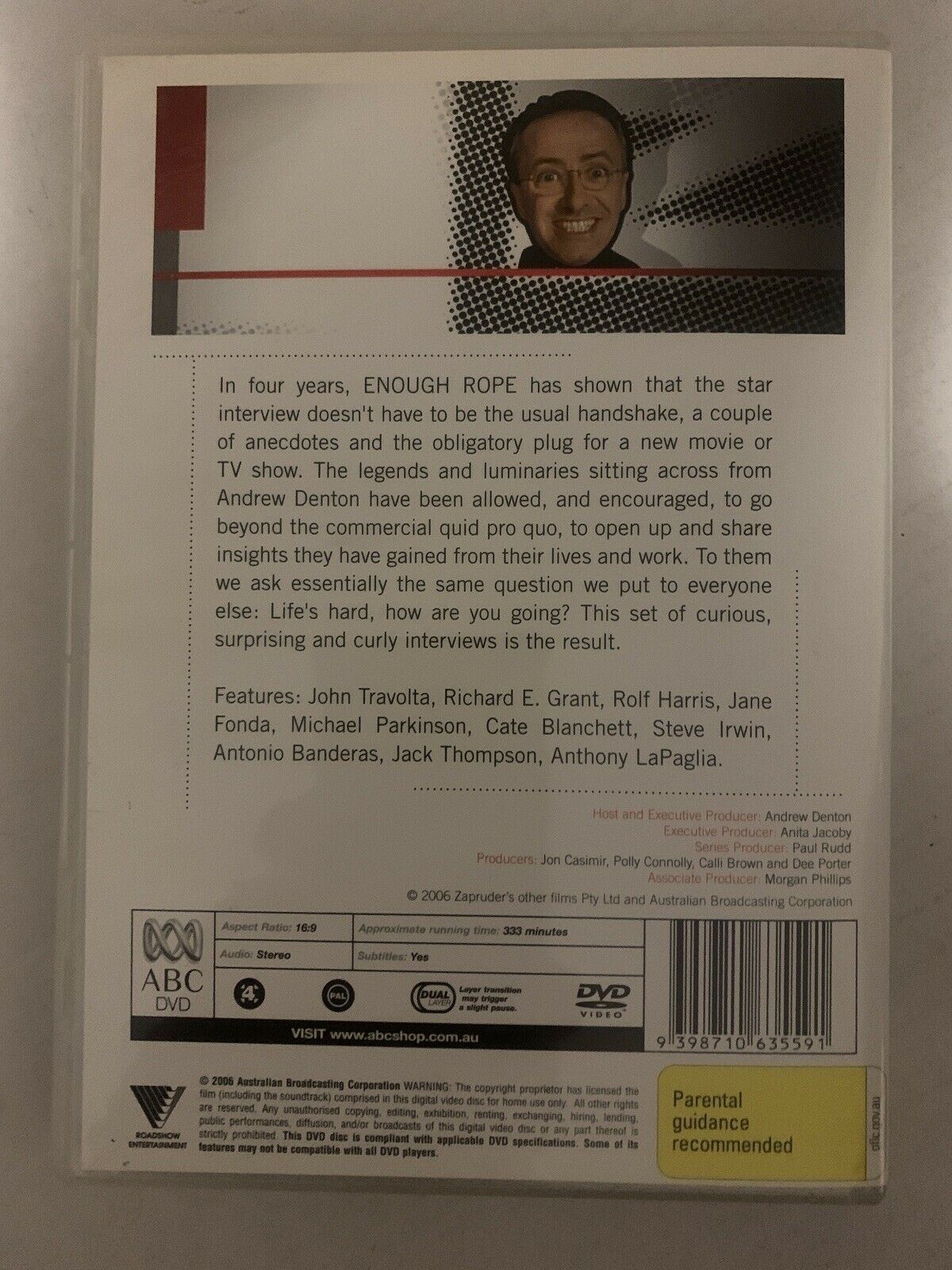 Enough Rope With Andrew Denton - Screen Stars (DVD, 2006) Region 4 🇦🇺