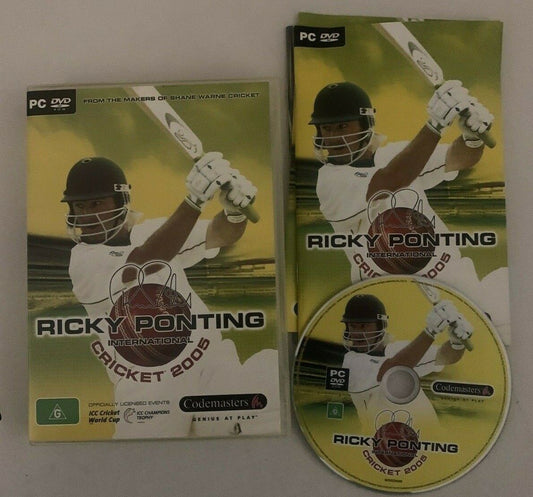 Ricky Pointing International Cricket 2005 PC DVD ROM With Manual