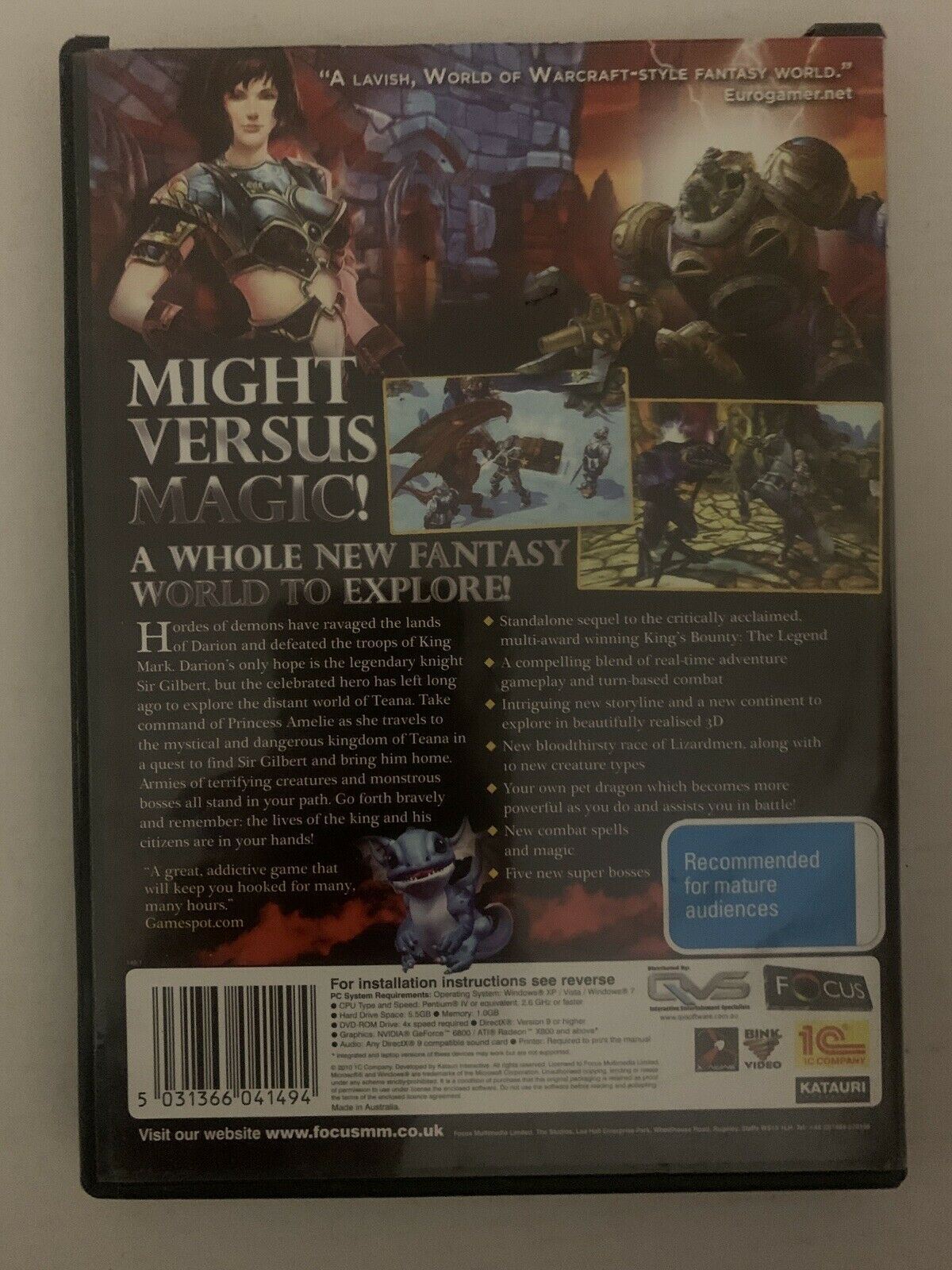 King's Bounty: Armored Princess (PC, 2010) Strategy Role-playing Game