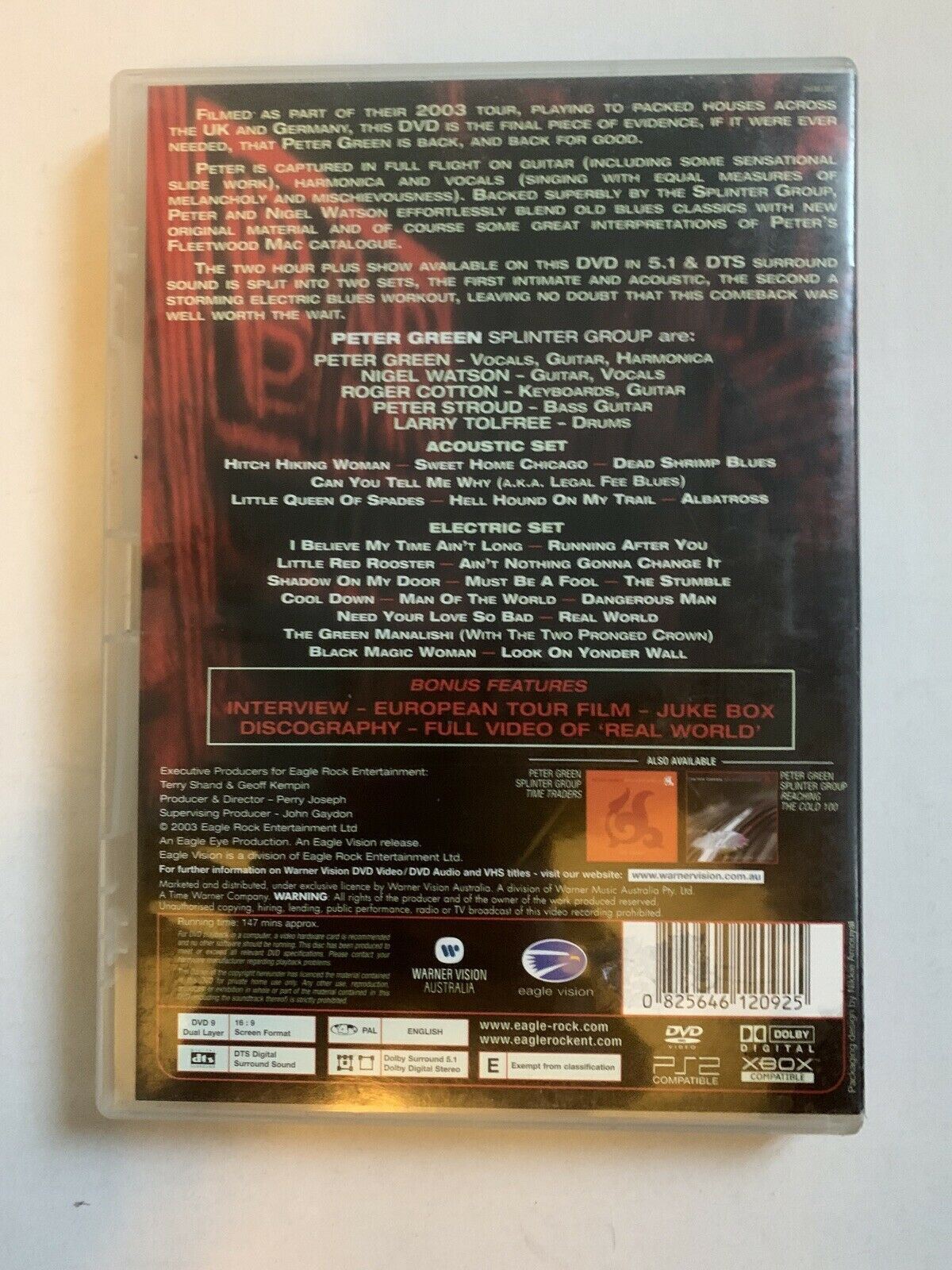 Peter Green Splinter Group - An Evening With / In Concert (DVD, 2003) Region 4