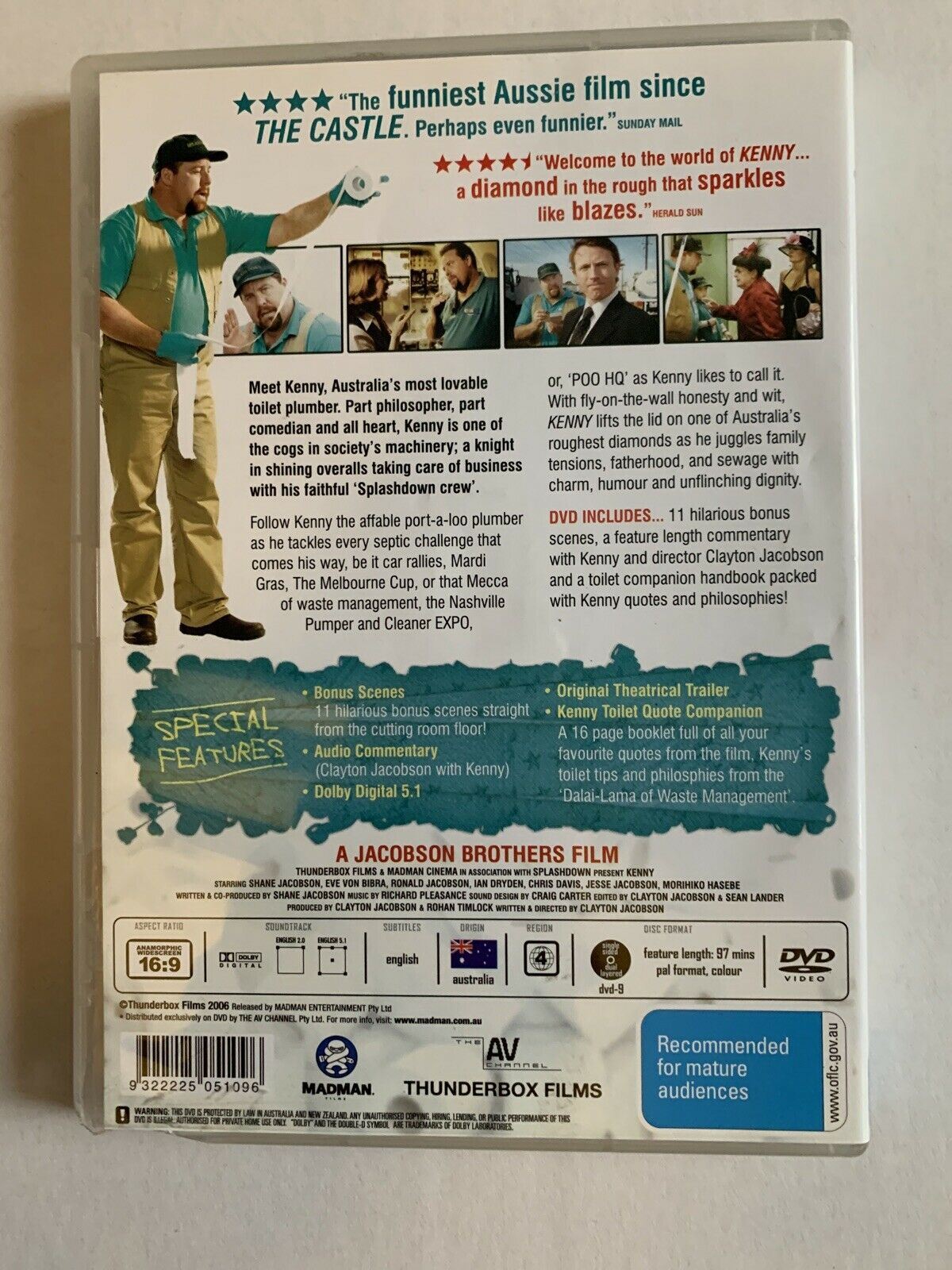 Kenny (DVD, 2006) Includes Booklet. Region 4 - Shane Jacobson, Travis Golland