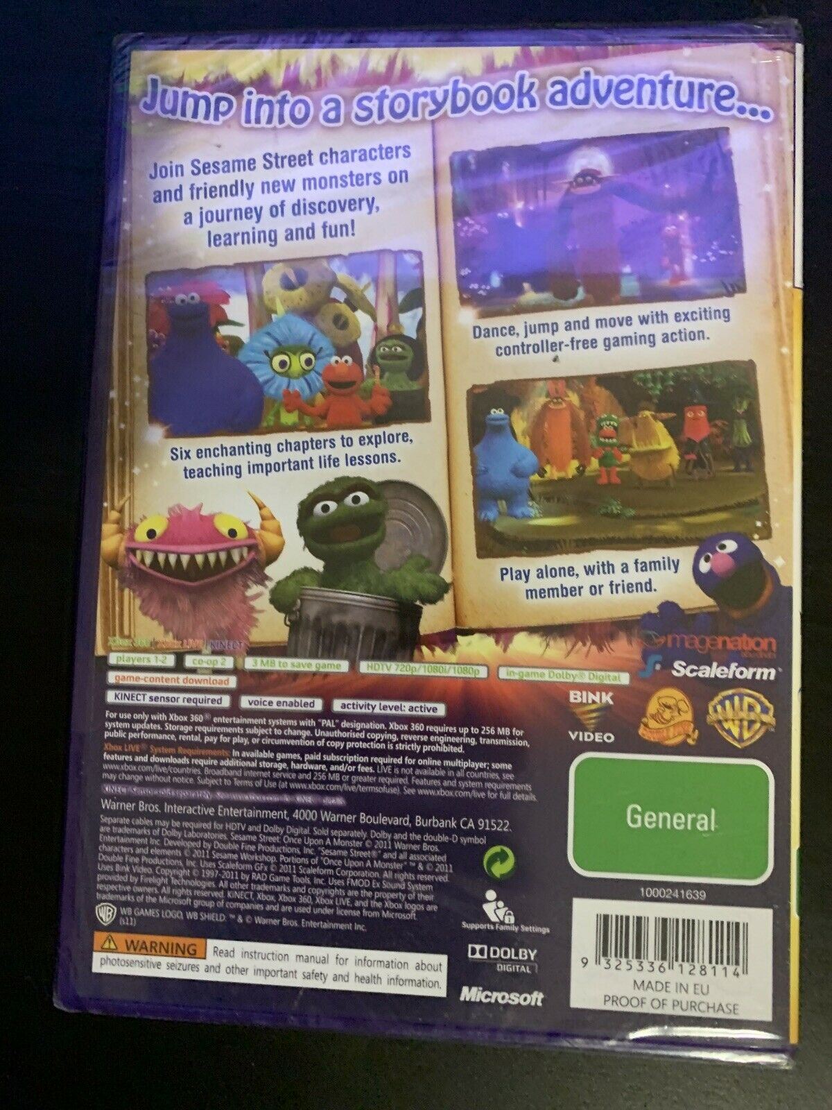 *NEW & SEALED* Sesame Street: Once Upon a Monster Xbox 360