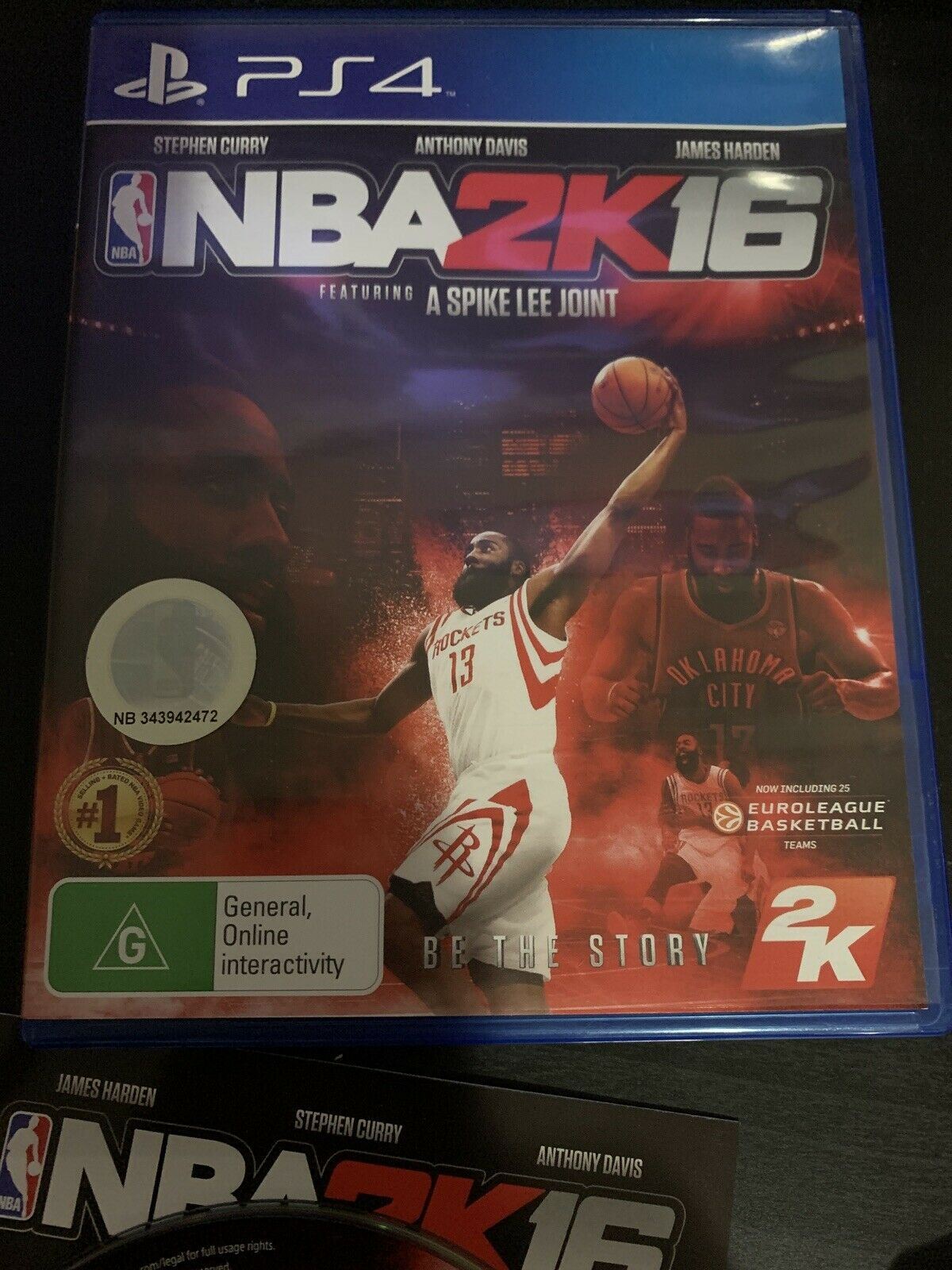 NBA2K16 & NBA2K17 - PlayStation 4 PS4 With Manual NBA Basketball Game