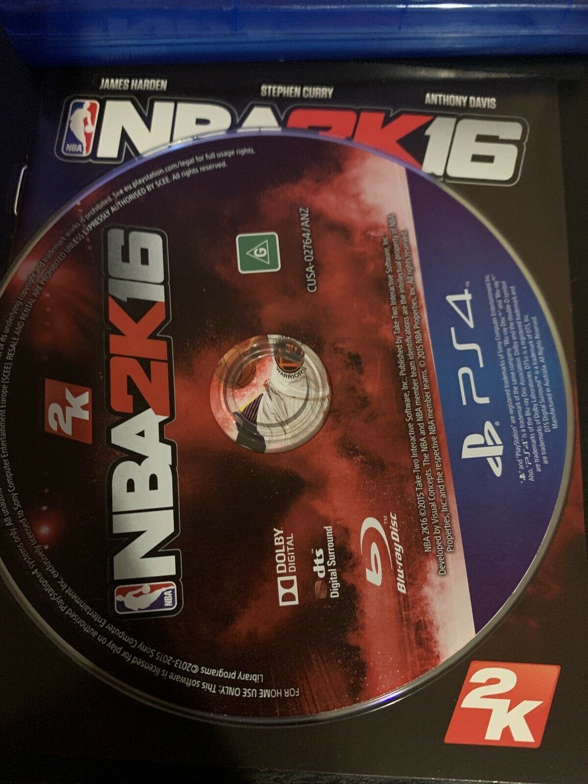 NBA2K16 & NBA2K17 - PlayStation 4 PS4 With Manual NBA Basketball Game