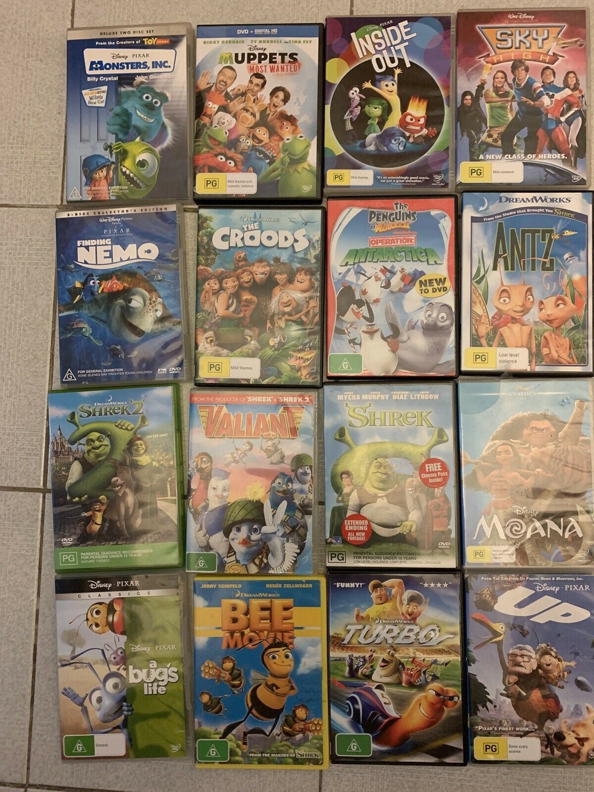 16x Disney, Pixar And DreamWorks Movie DVD. Region 4 – Retro Unit