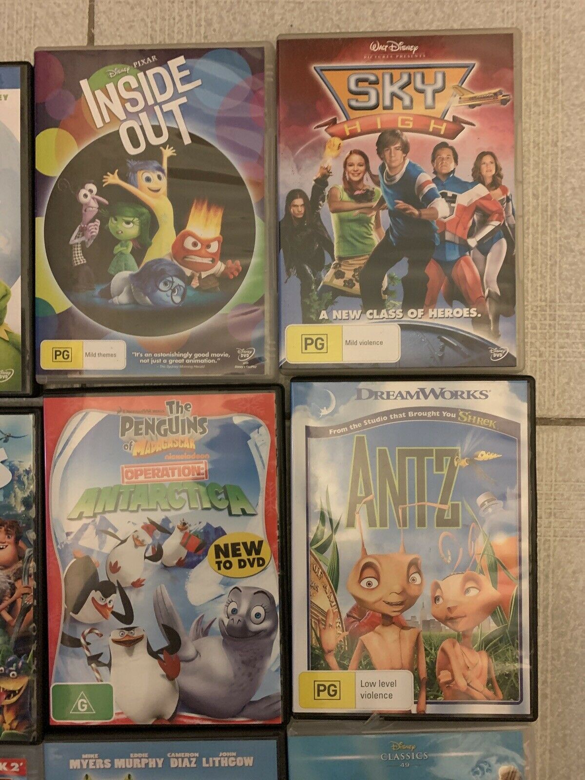 16x Disney, Pixar And DreamWorks Movie DVD. Region 4