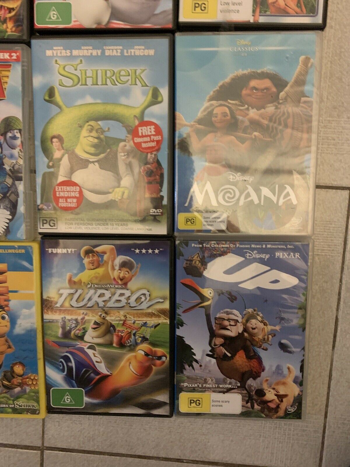 16x Disney, Pixar And DreamWorks Movie DVD. Region 4