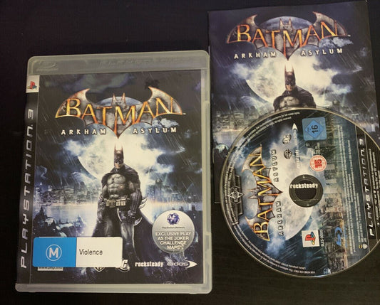 PS3 Batman Arkham Asylum  PLAYSTATION 3 With Manual 🎮🎮🎮🎮🎮