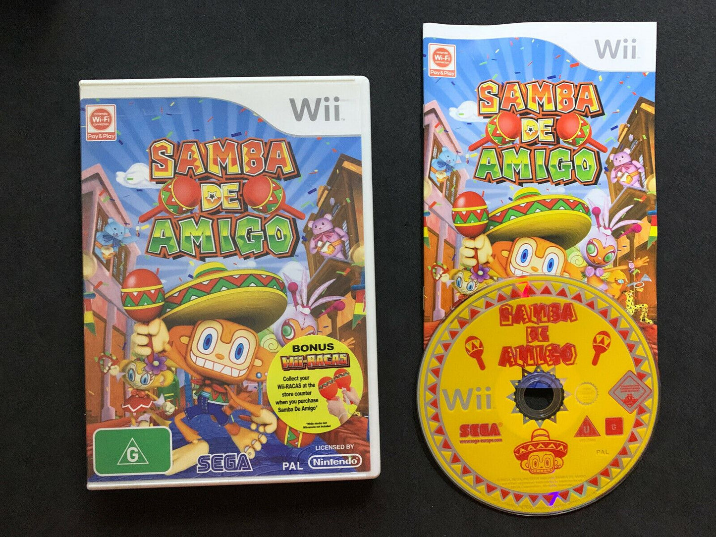 Samba De Amigo - Nintendo Wii PAL with  Manual