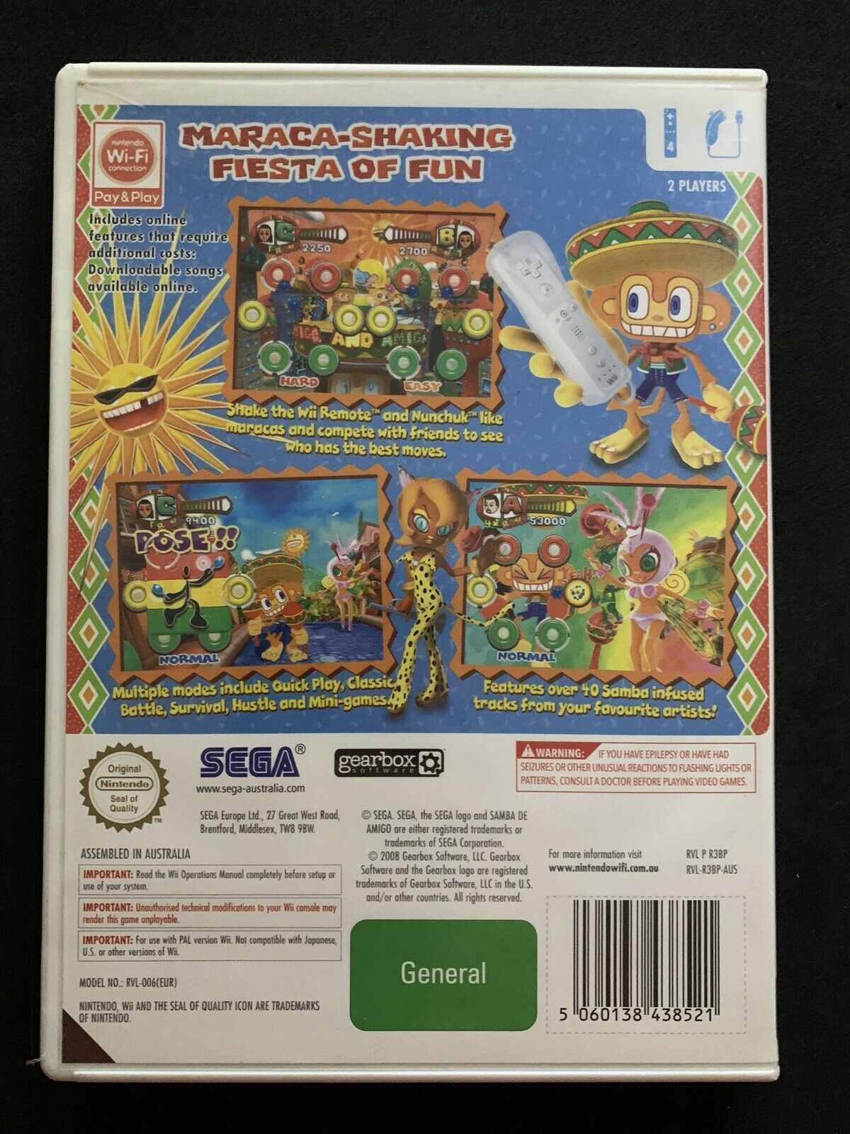 Samba De Amigo - Nintendo Wii PAL with  Manual