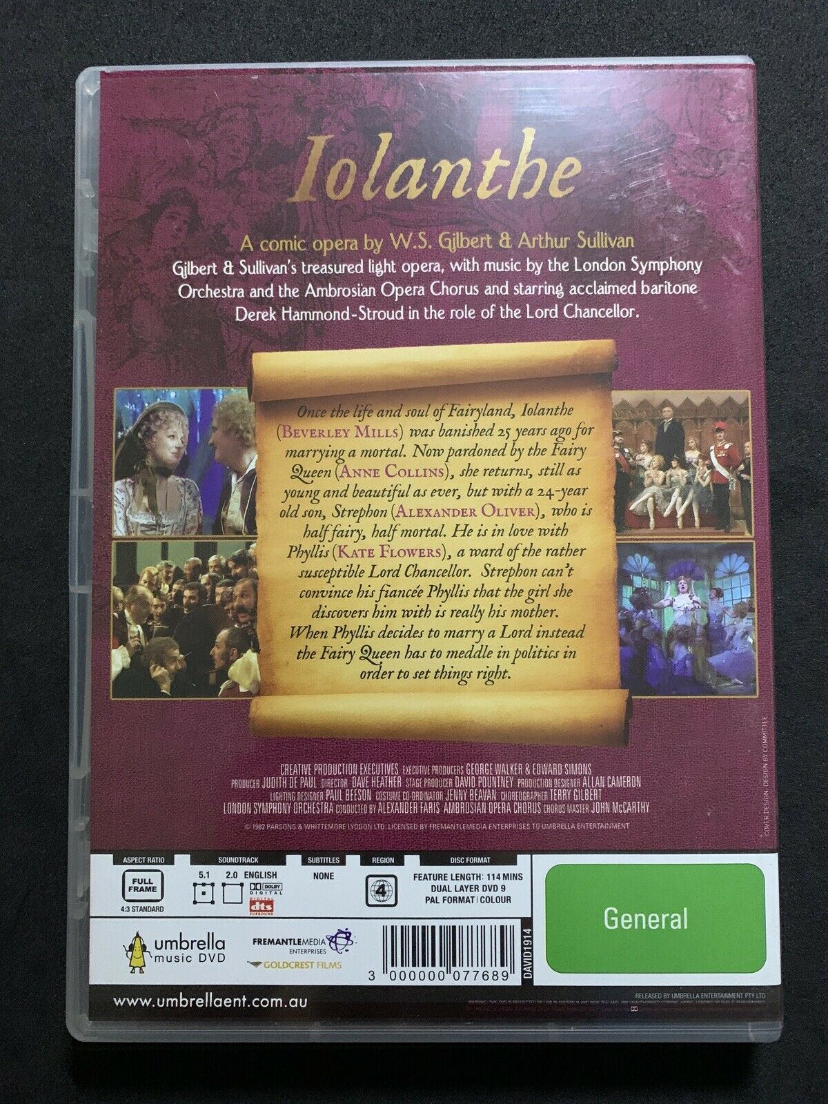 Gilbert & Sullivan - Iolanthe 1982 London Symphony DVD Region 4 | FAST POST