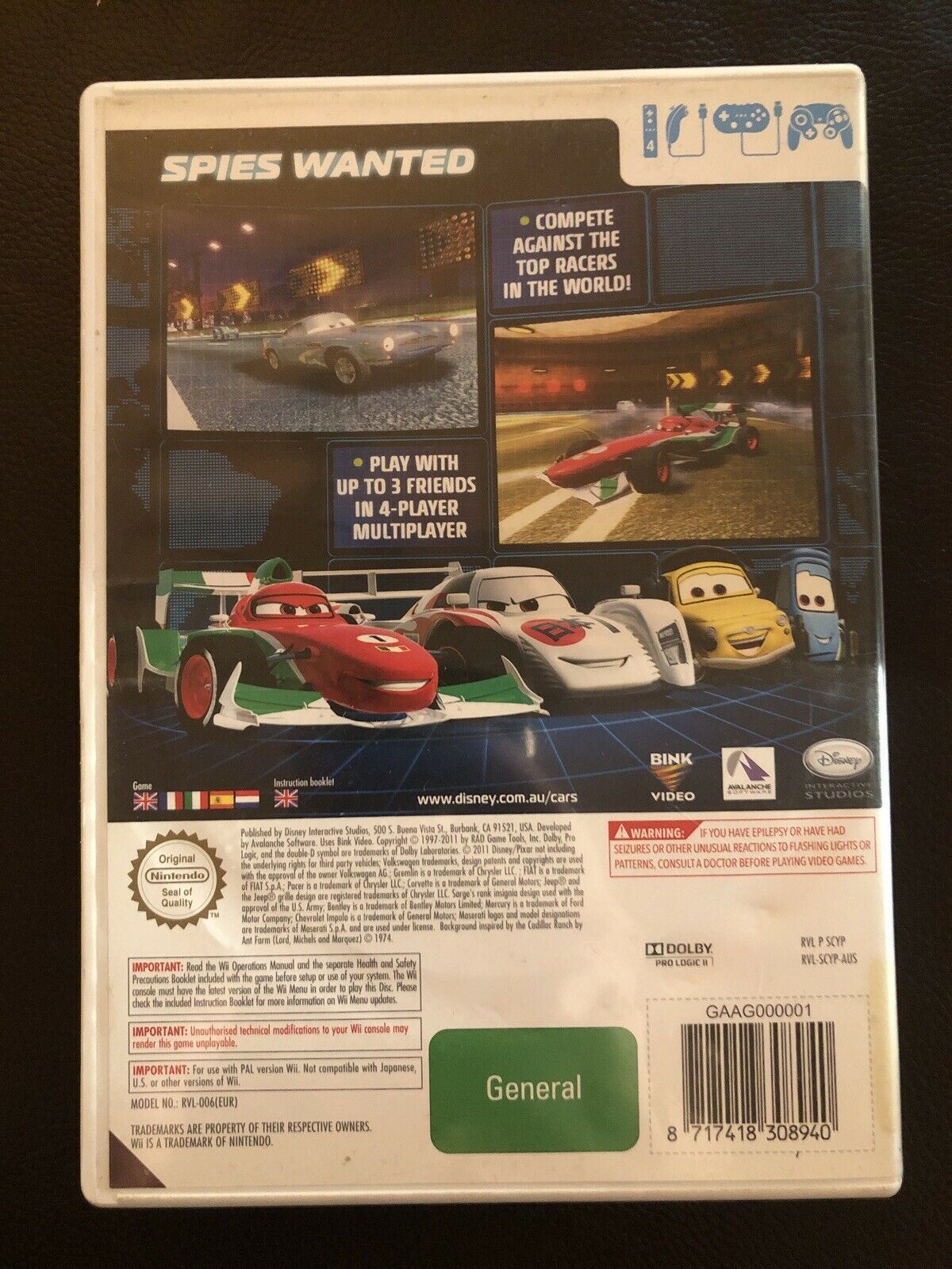 Disney Pixar Cars 2 - Nintendo Wii PAL