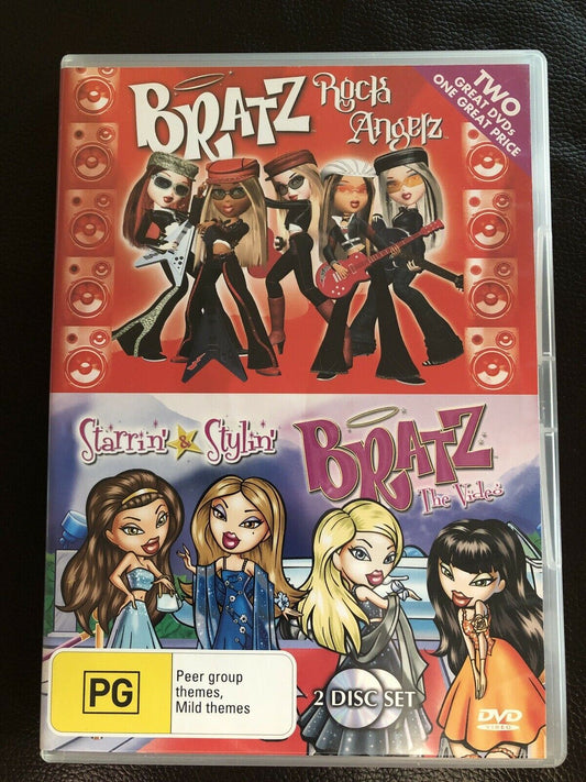 Bratz Double Pack - Rock Angels + Starrin' & Stylin' (DVD, 2005, 2-Disc Set) R4