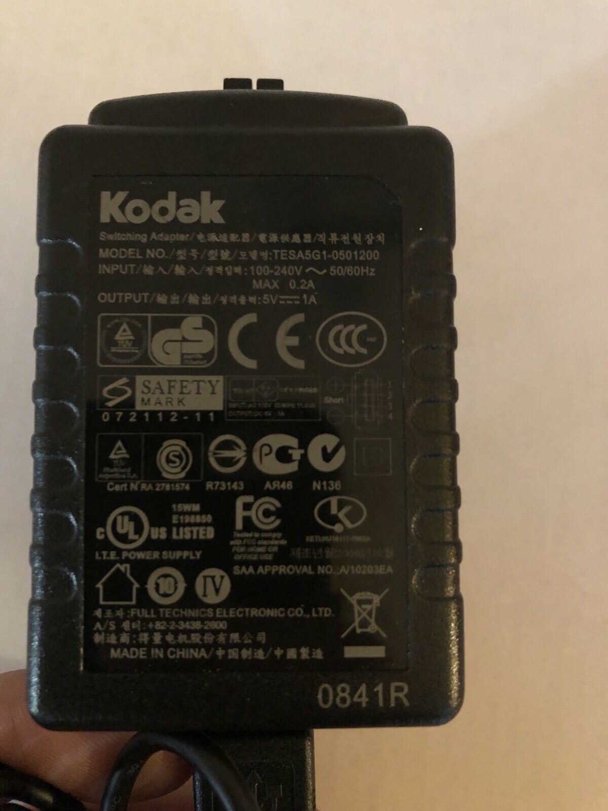 Genuine Kodak TESA5G1-0501200 AC Adapter 5V 1A