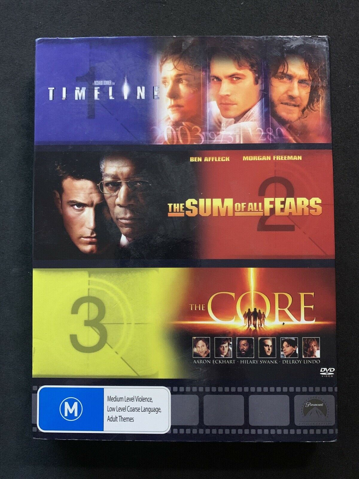 Timeline / The Sum Of All Fears / The Core Triple Pack - 3x DVD Region 4