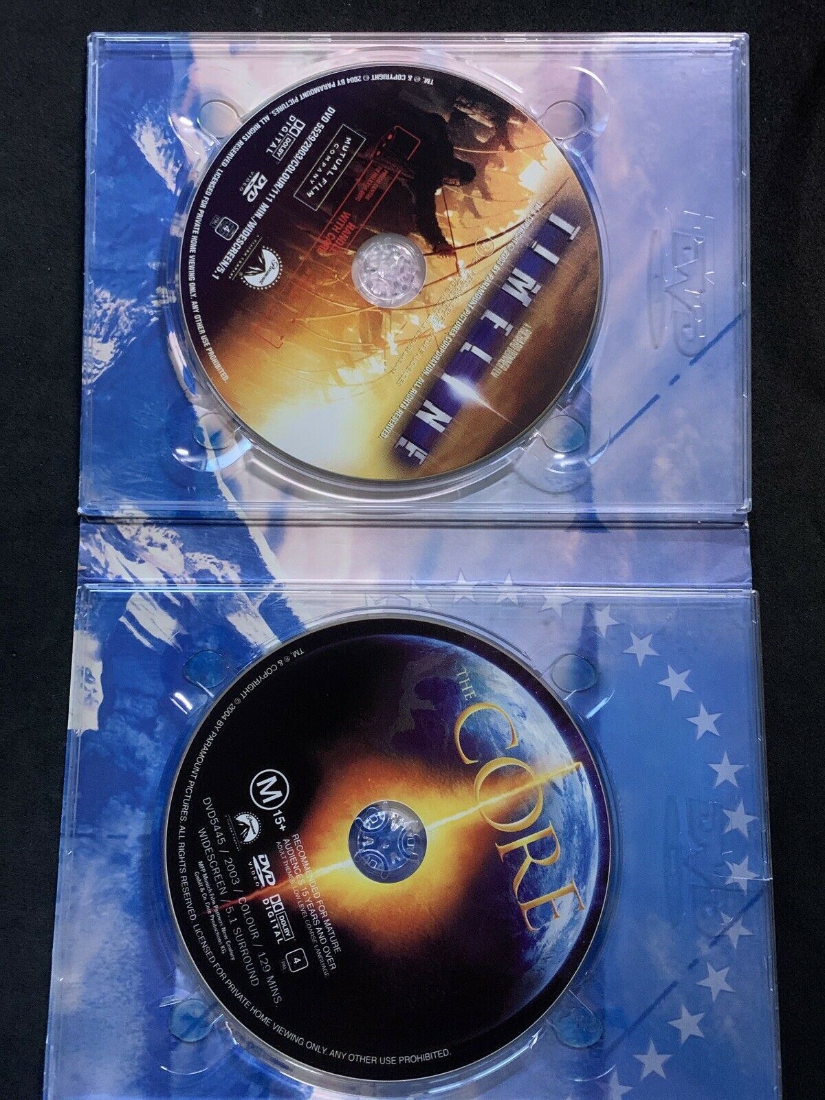 Timeline / The Sum Of All Fears / The Core Triple Pack - 3x DVD Region 4