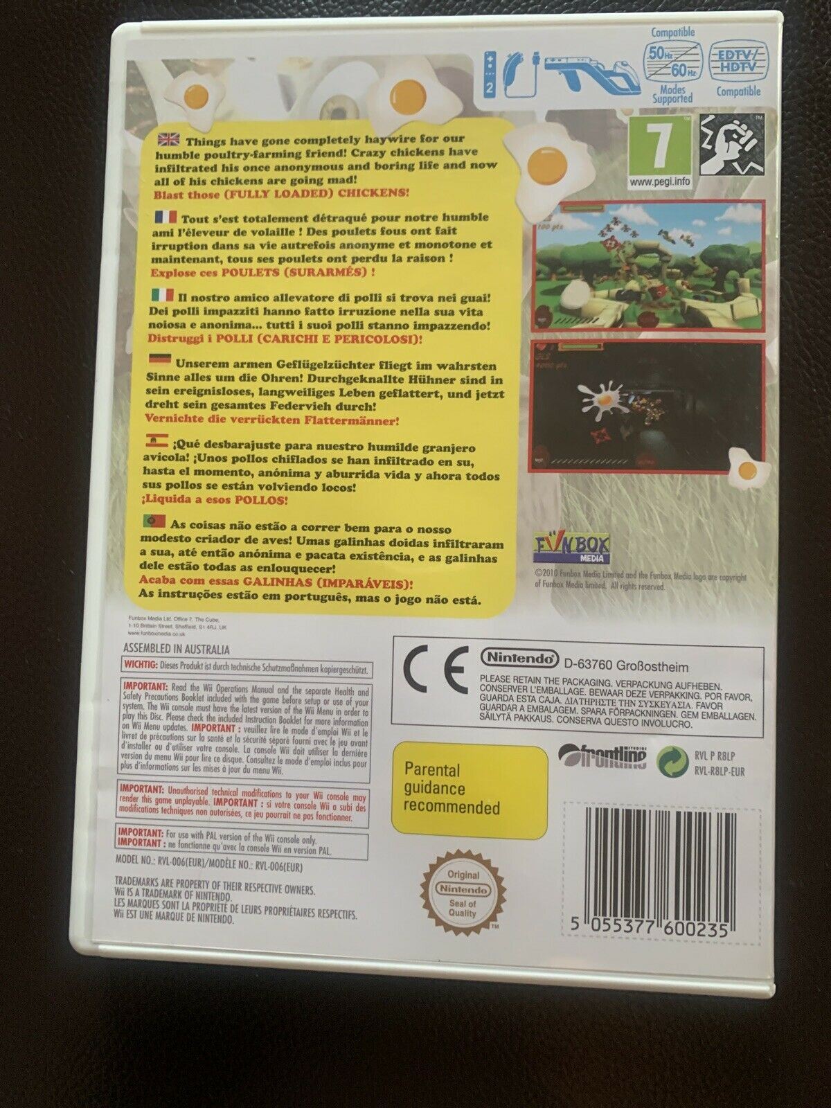 Chicken Blaster Nintendo Wii Region PAL With Instruction Manual