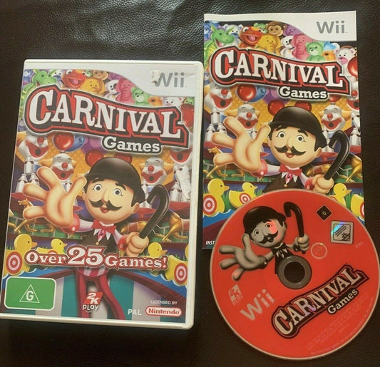 Carnival Games 25+ Games - Nintendo Wii PAL With Manual