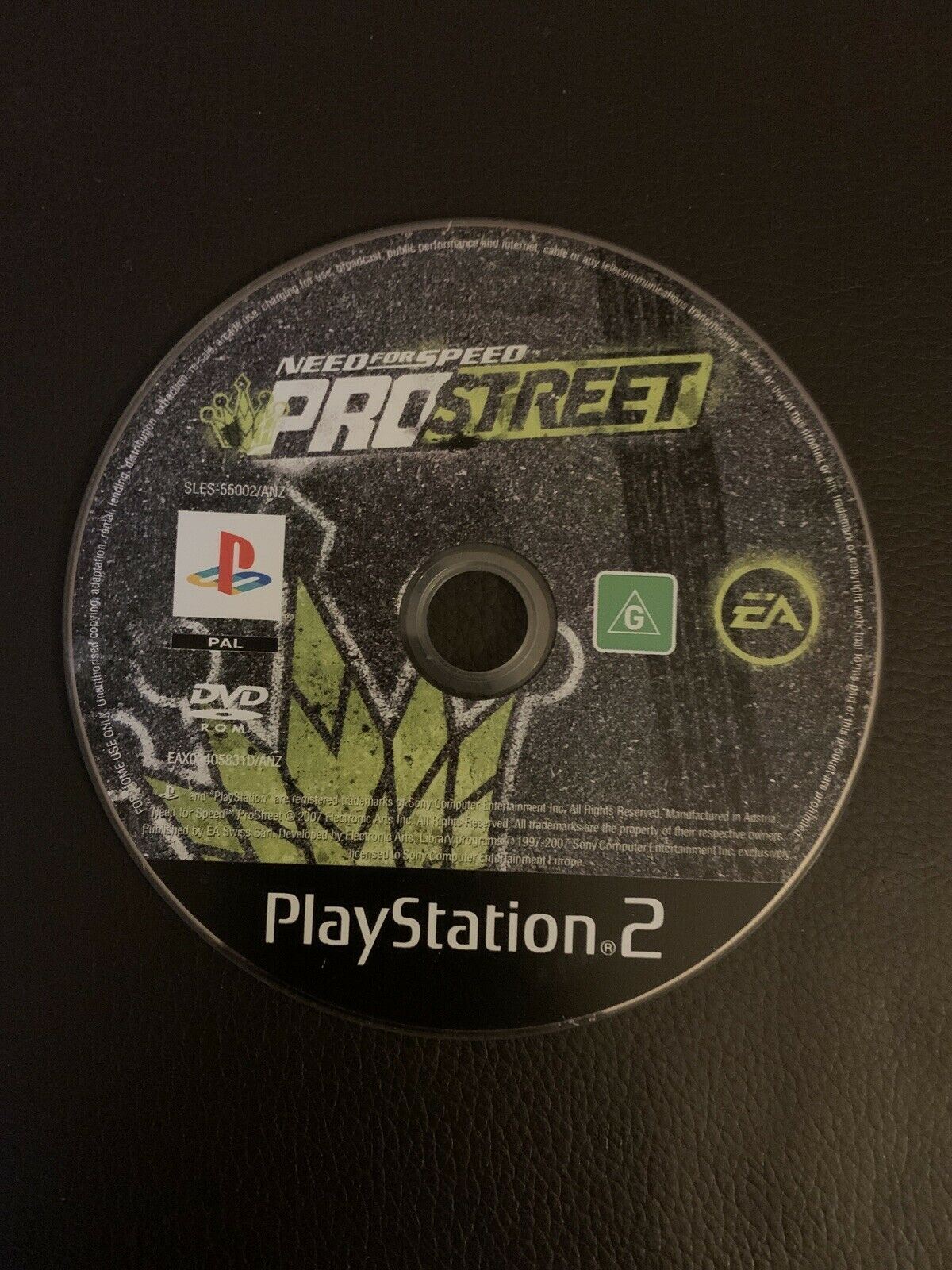 Need For Speed: Pro Street - PS2 Playstation 2 PAL Game with Manual