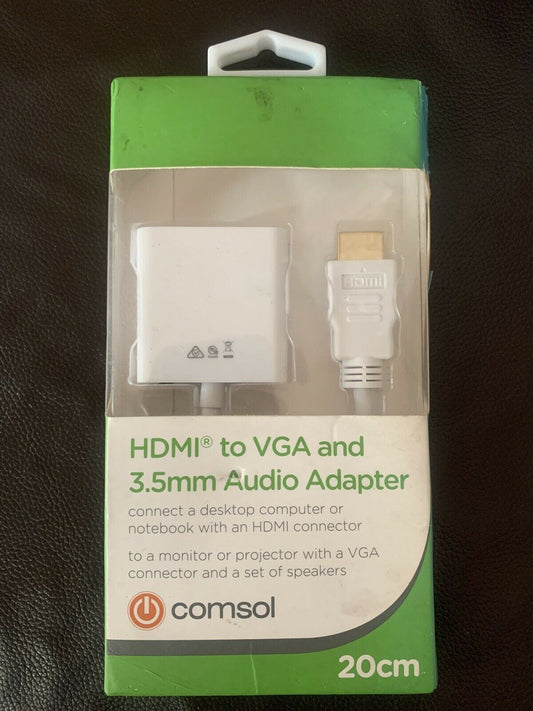 Comsol Male HDMI to Female VGA and 3.5mm Audio Adaptor