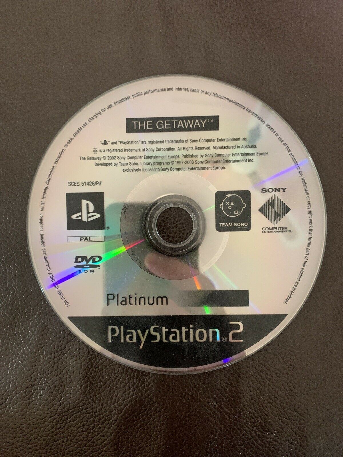 The Getaway - PS2 PLAYSTATION 2 PAL Game with Manual