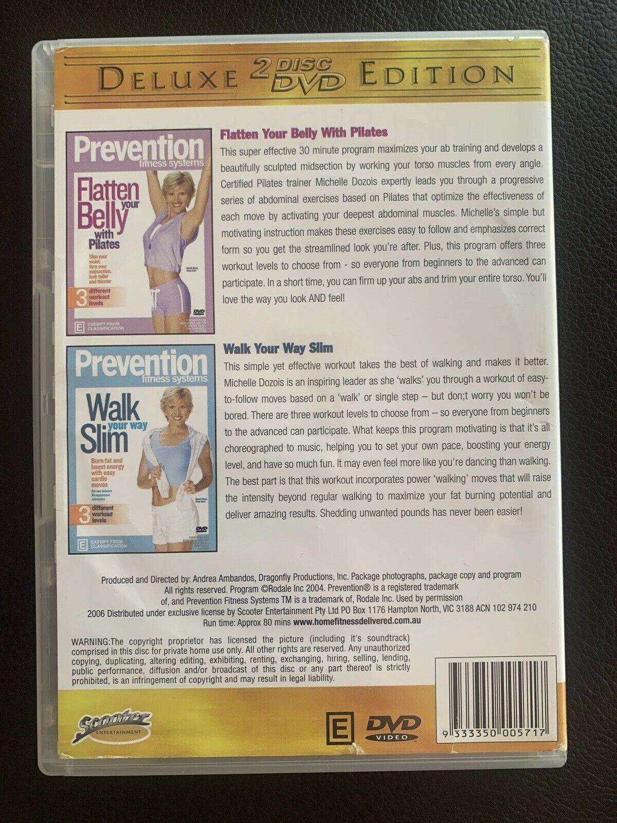 Prevention - Flatten Your Belly with Pilates + Walk Your Way Slim Weightloss DVD