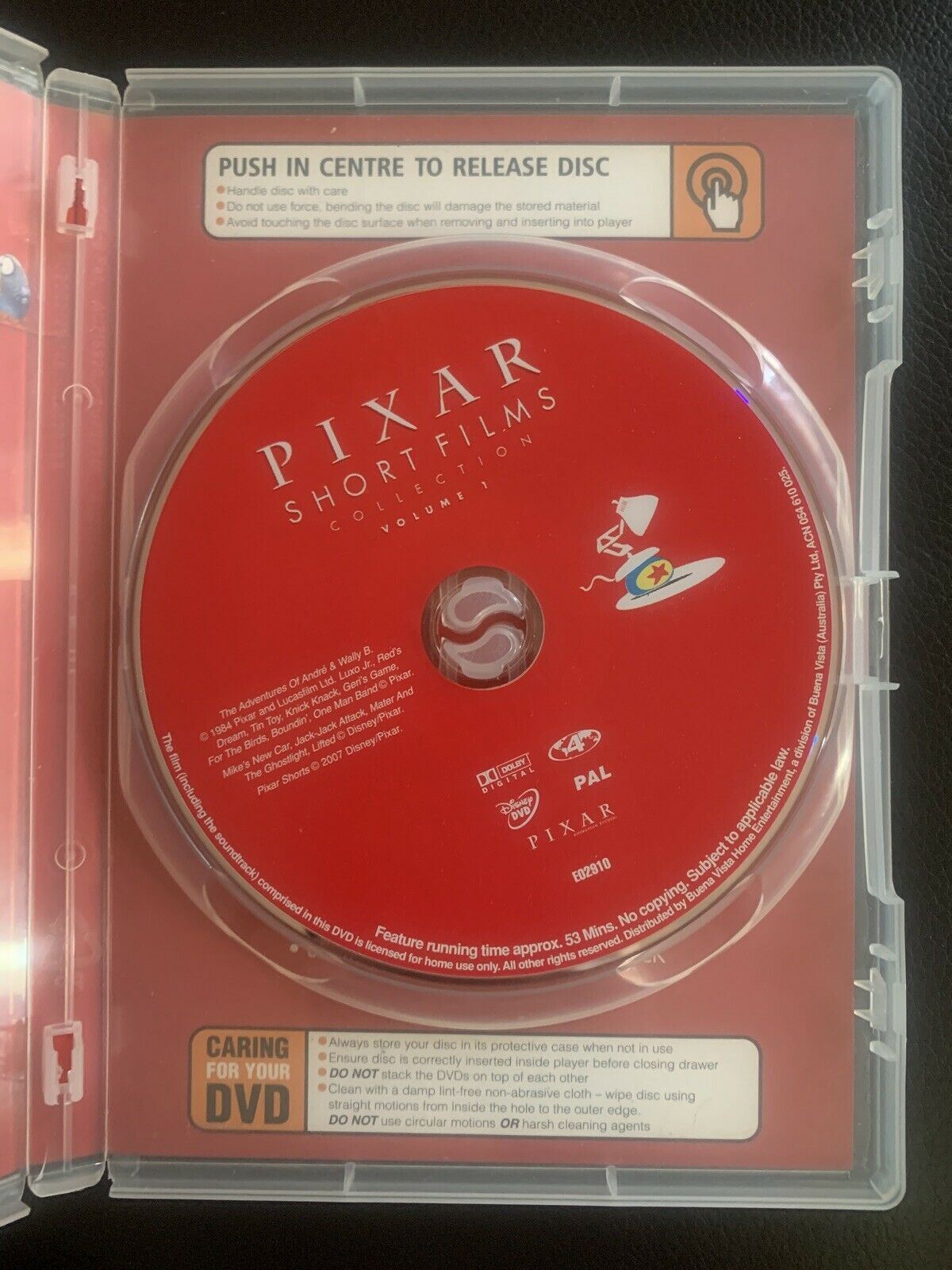 Pixar Short Films Collection : Vol 1 (DVD, 2007) Region 4