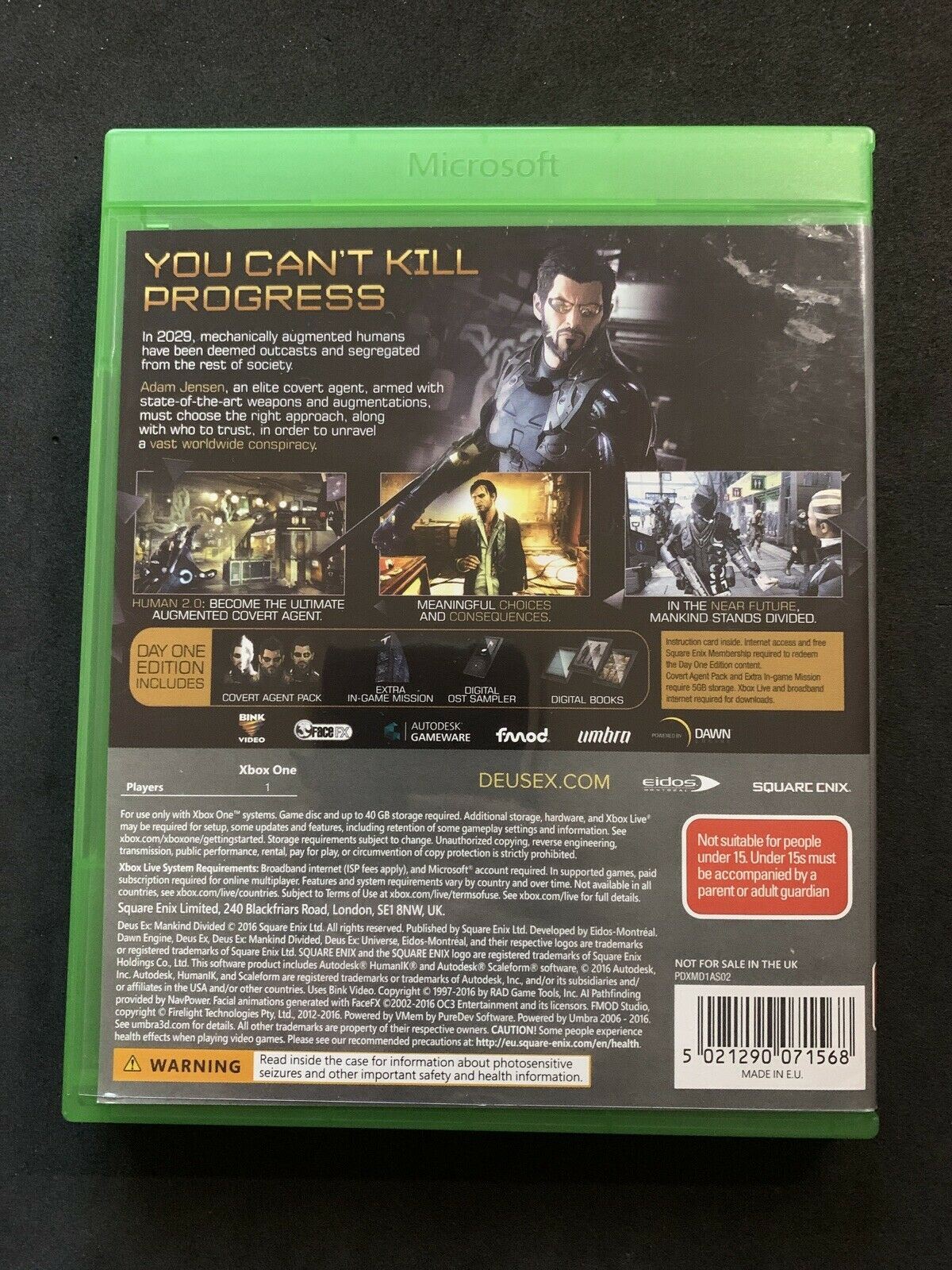 Deus Ex: Mankind Divided - Day One Edition - Microsoft Xbox One