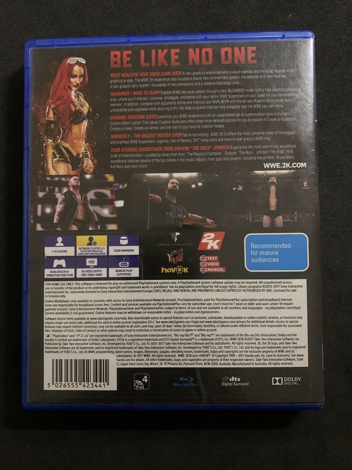 WWE 2K18 PS4 Playstation 4 GAME