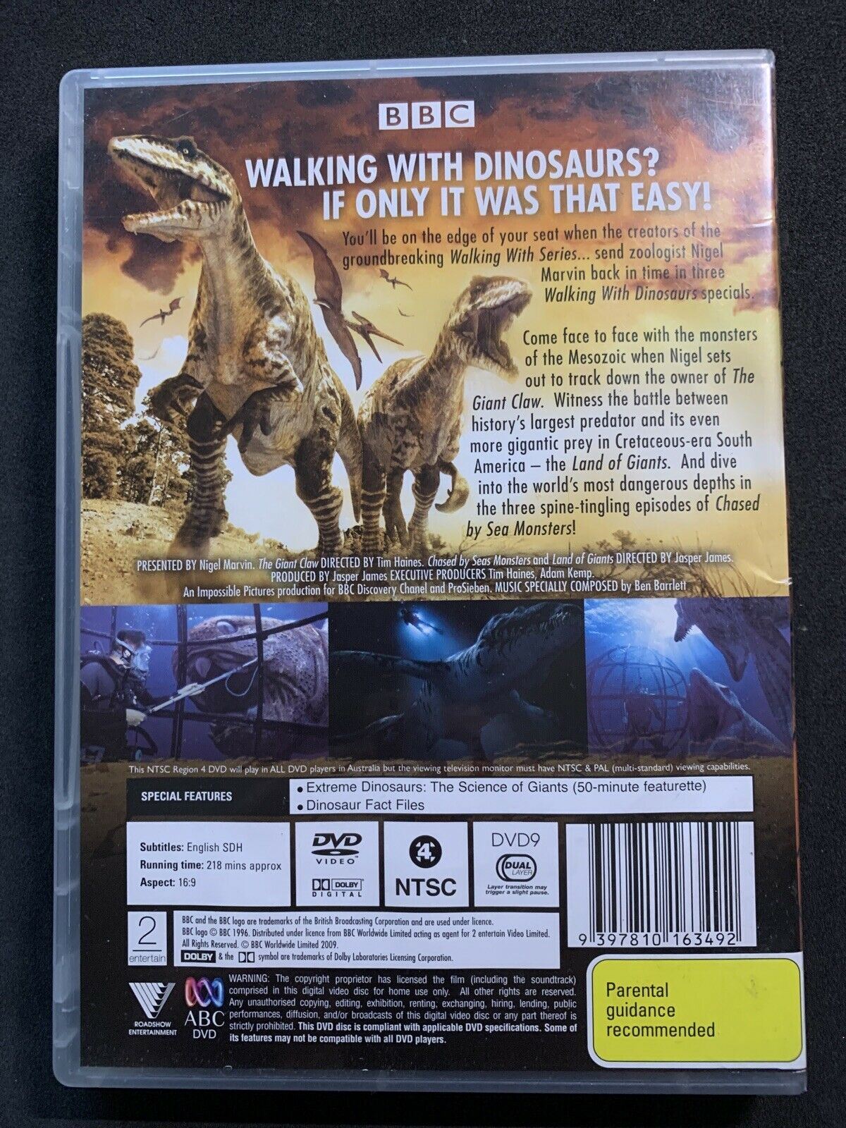 Chased by Dinosaurs (DVD, 2009) Nigel Marven BBC. Region 4