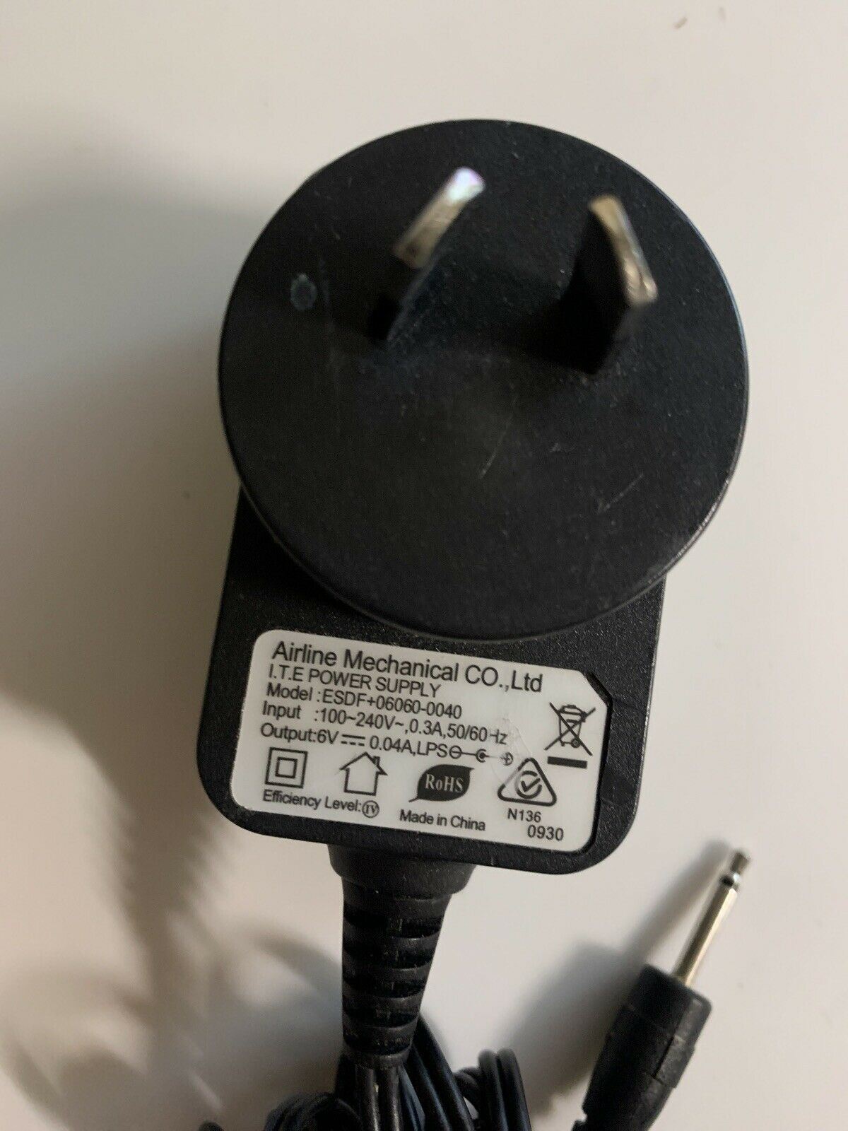 Airline Mechanical Power Supply ESDF+06060-0040  6v 0.04A