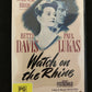 Watch On The Rhine (DVD, 1943) Bette Davis, Paul Lukas. Region 4