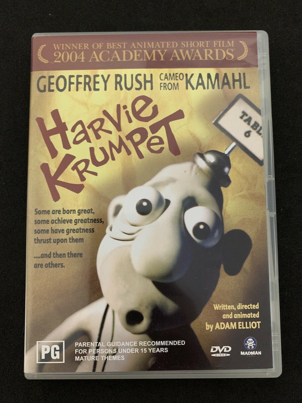Harvie Krumpet (DVD, 2004) Kamahl, Geoffrey Rush. Region 4