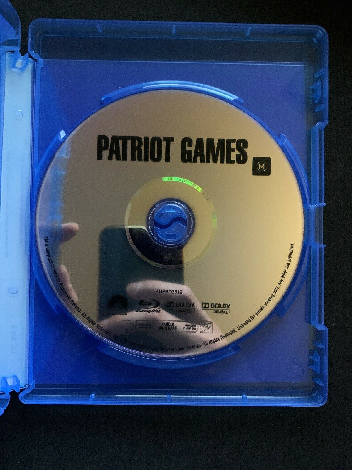 Patriot Games (Blu-ray, 1992) Harrison Ford, Sean Bean