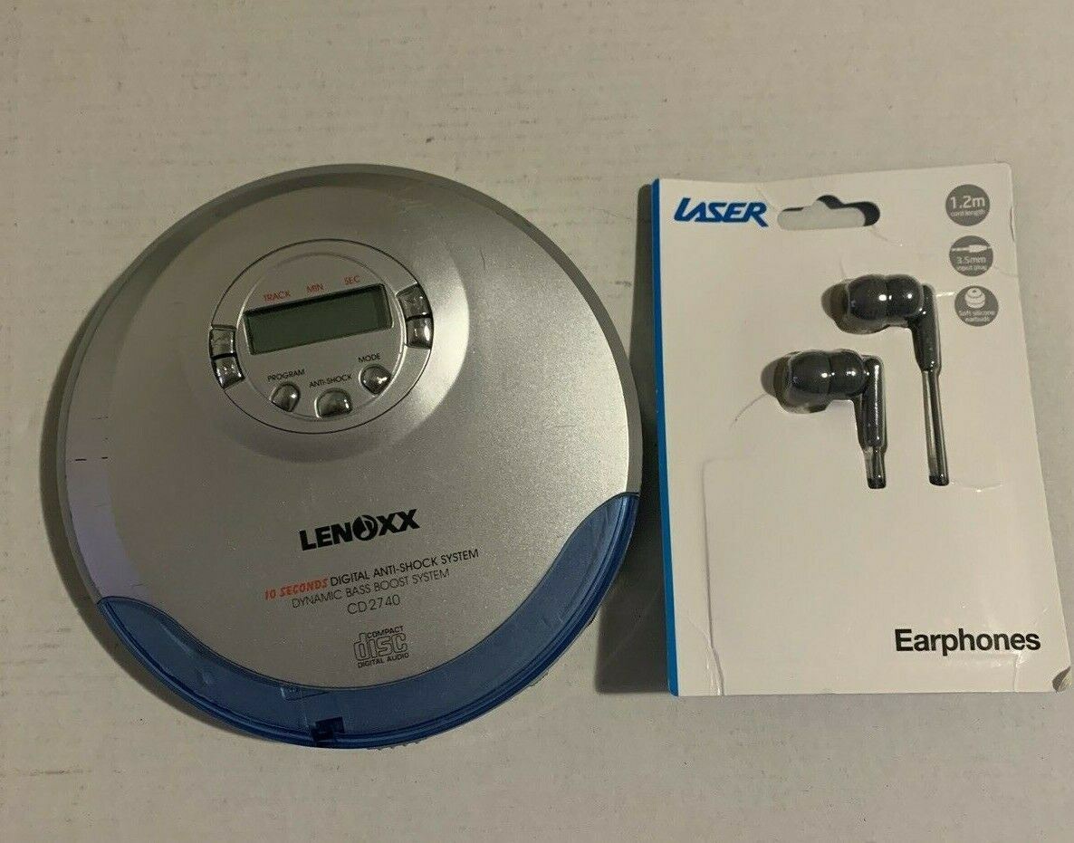 Lenoxx Portable CD Player CD2740 Dynamic Bass 10-Sec Antishock With Earphones