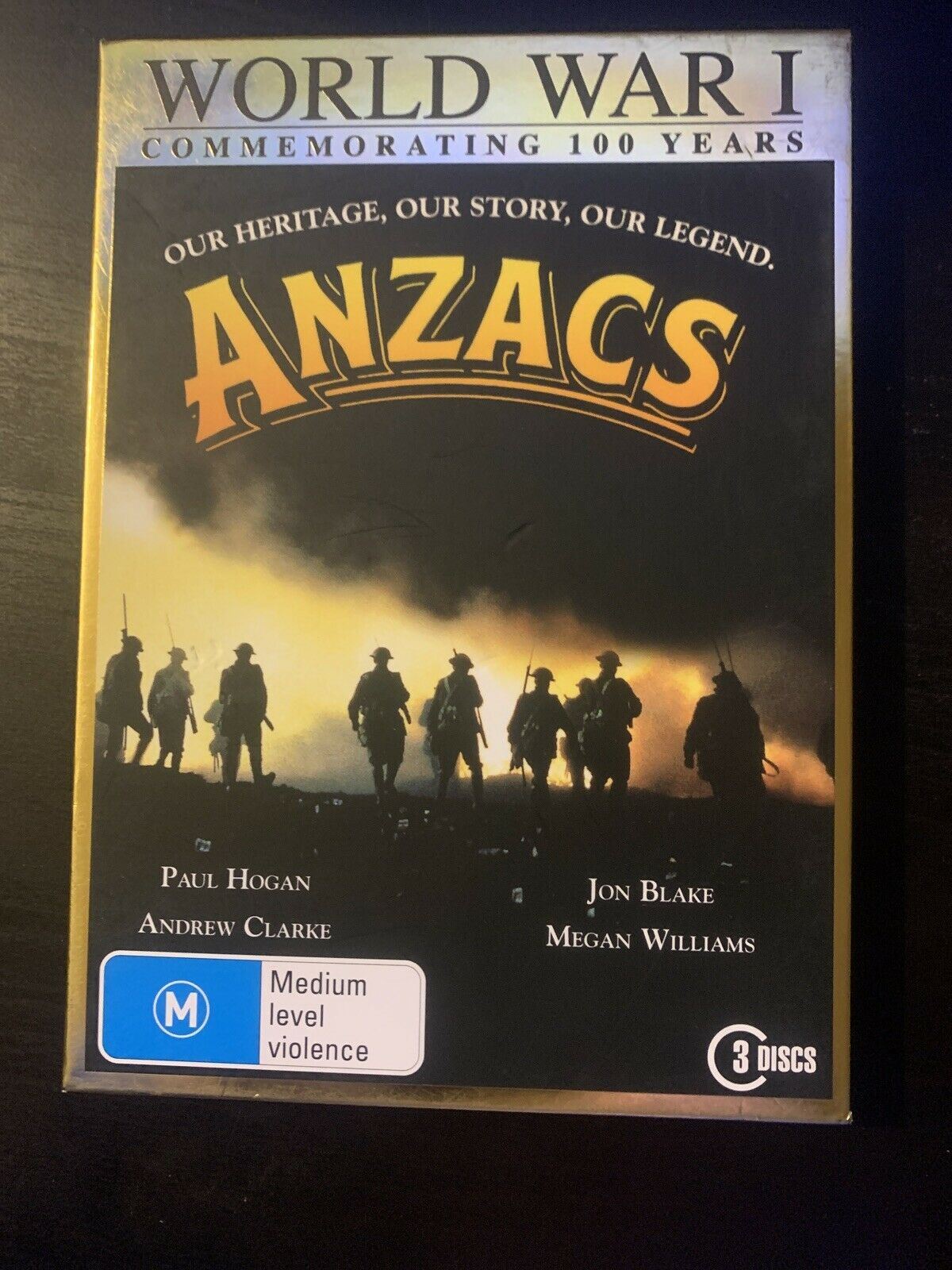 ANZACS - Complete Series (DVD, 1985) 3-Disc Paul Hogan, Jon Blake. Region 4