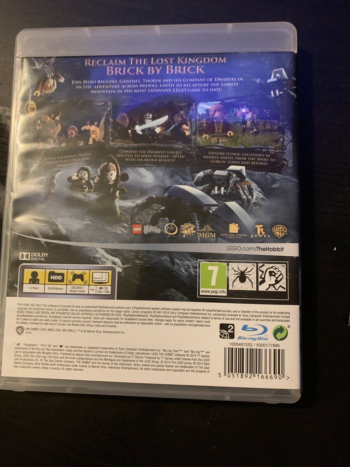 LEGO The Hobbit PS3 Game complete with manual