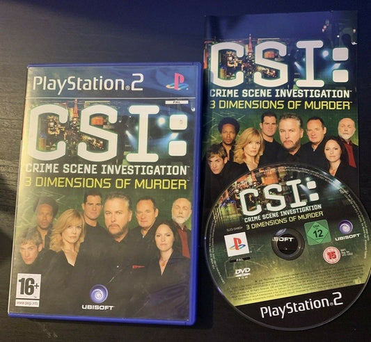 CSI: Crime Scene Investigation - 3 Dimensions Of Murder PS2 With Manual PAL