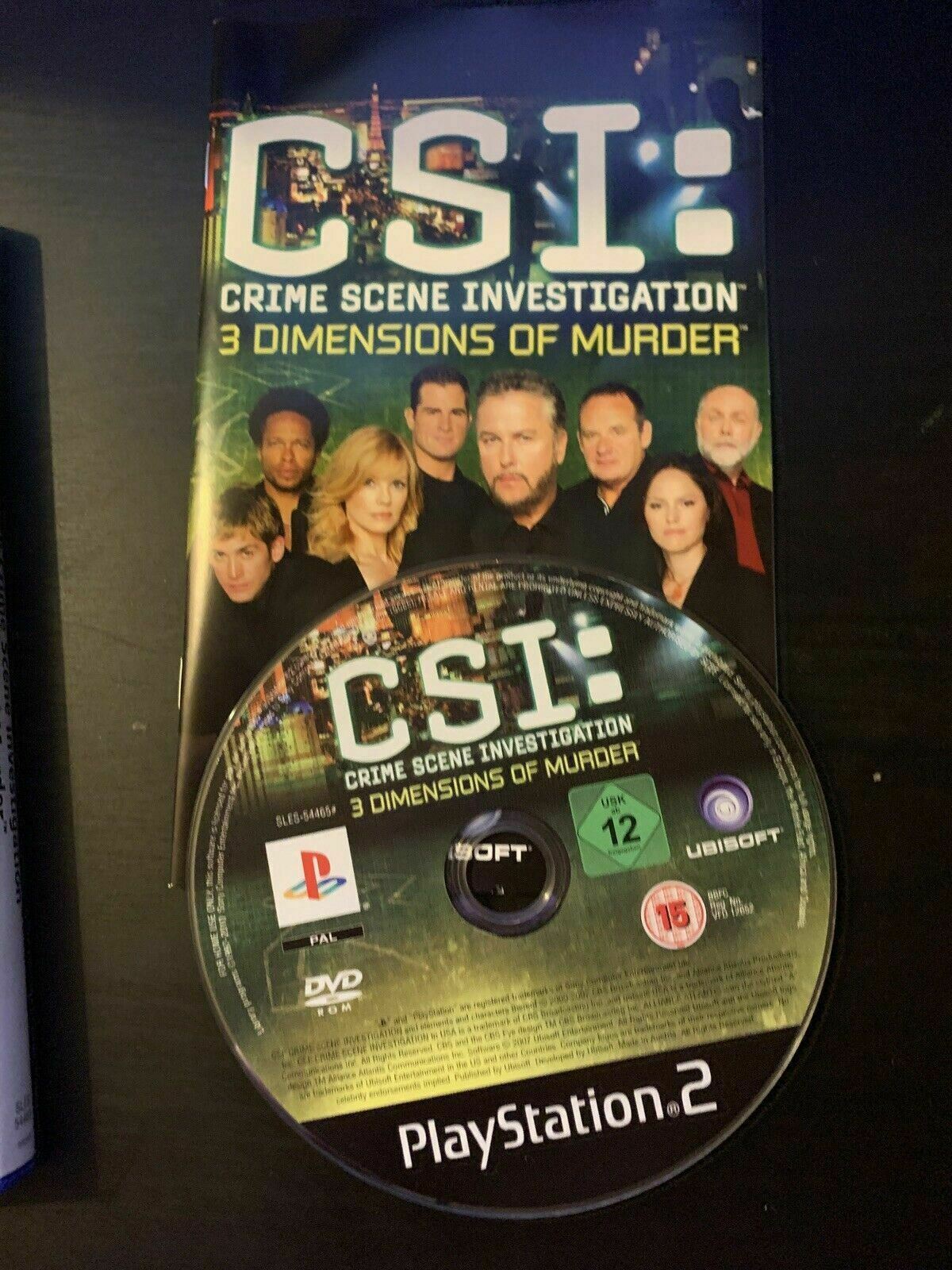 CSI: Crime Scene Investigation: 3 Dimensions Of Murder - PS2 PAL Game /w Manual