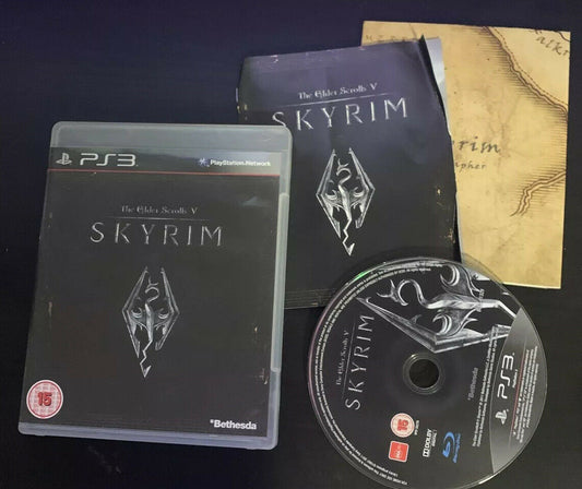 Skyrim: The Elder Scrolls V - 5 - PS3 - Action RPG With Manual & Map