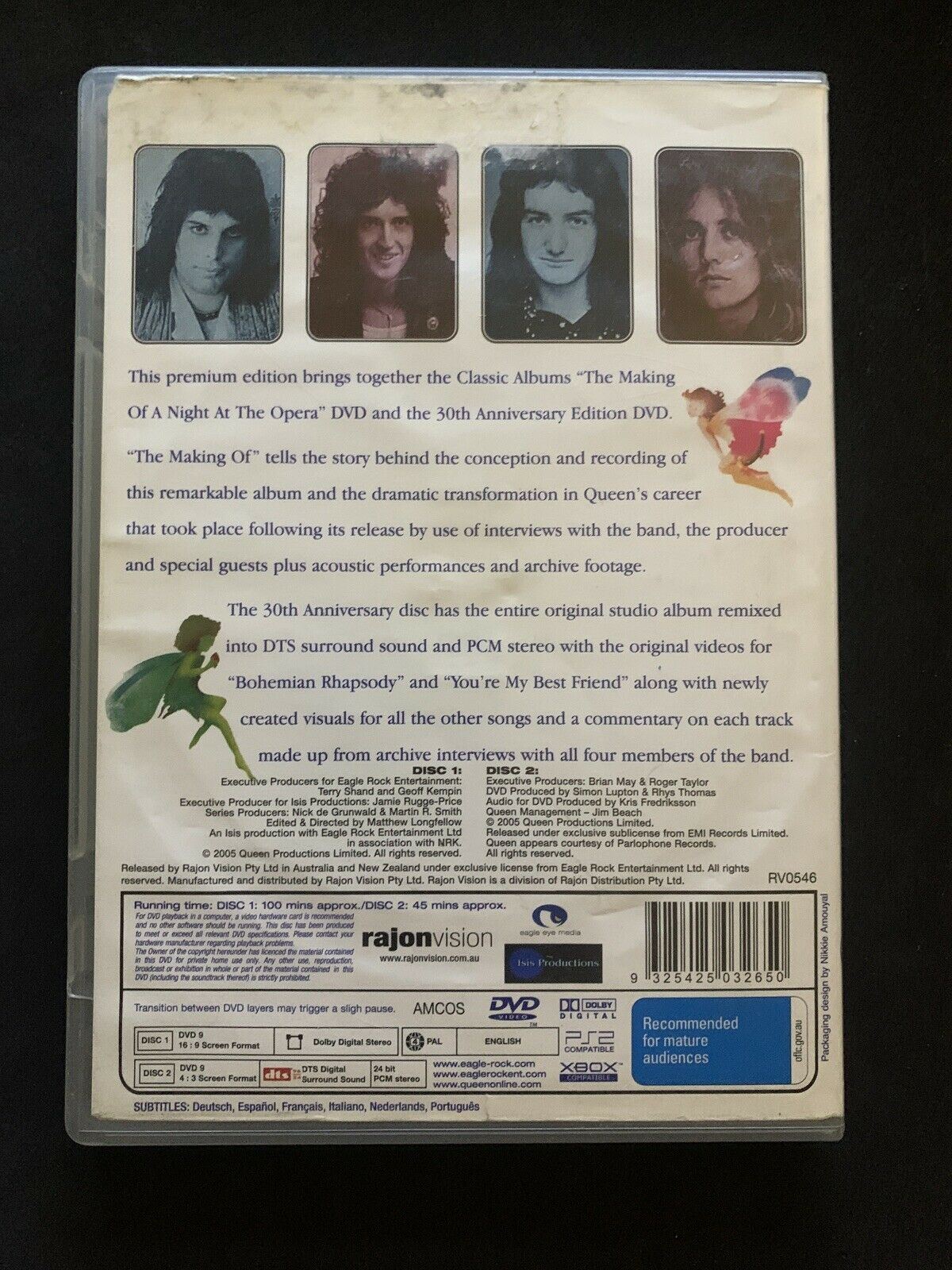Queen - A Night At The Opera  30th Anniversary 2x DVD Set 5.1 DTS Surround (DVD)