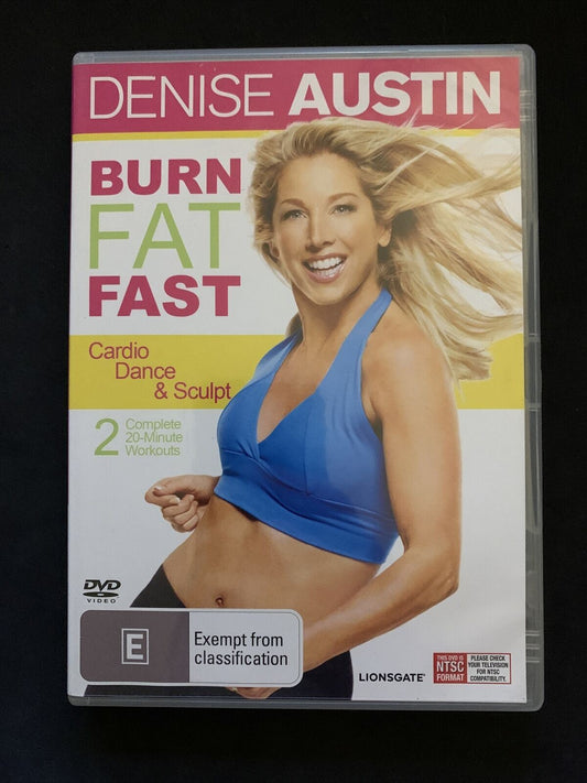 Denise Austin - Burn Fat Fast (DVD) Cardio, Dance, Sculpt & Weight Loss