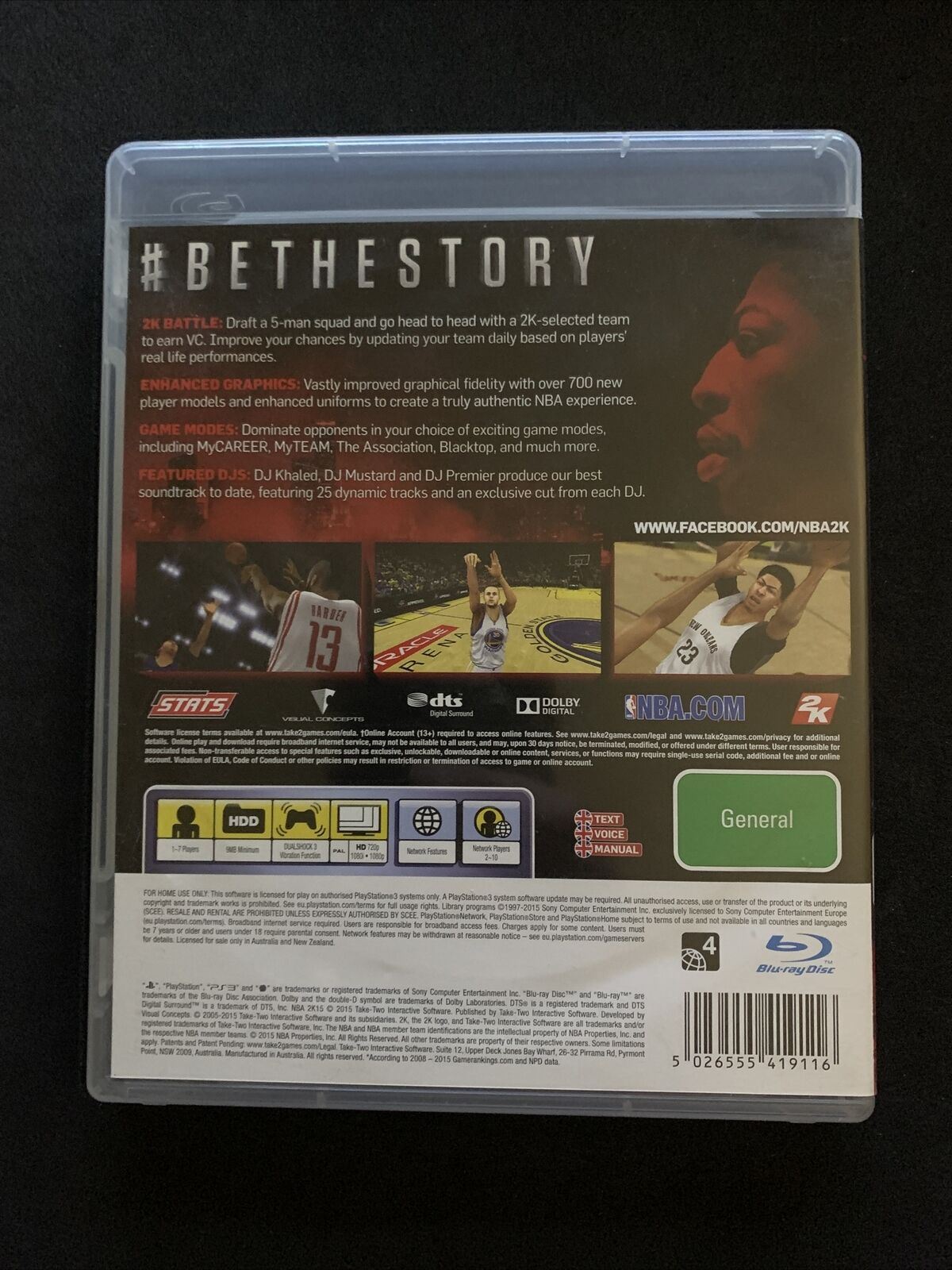 NBA 2K16 - PS3 Playstation 3 with Manual - Anthony Davis