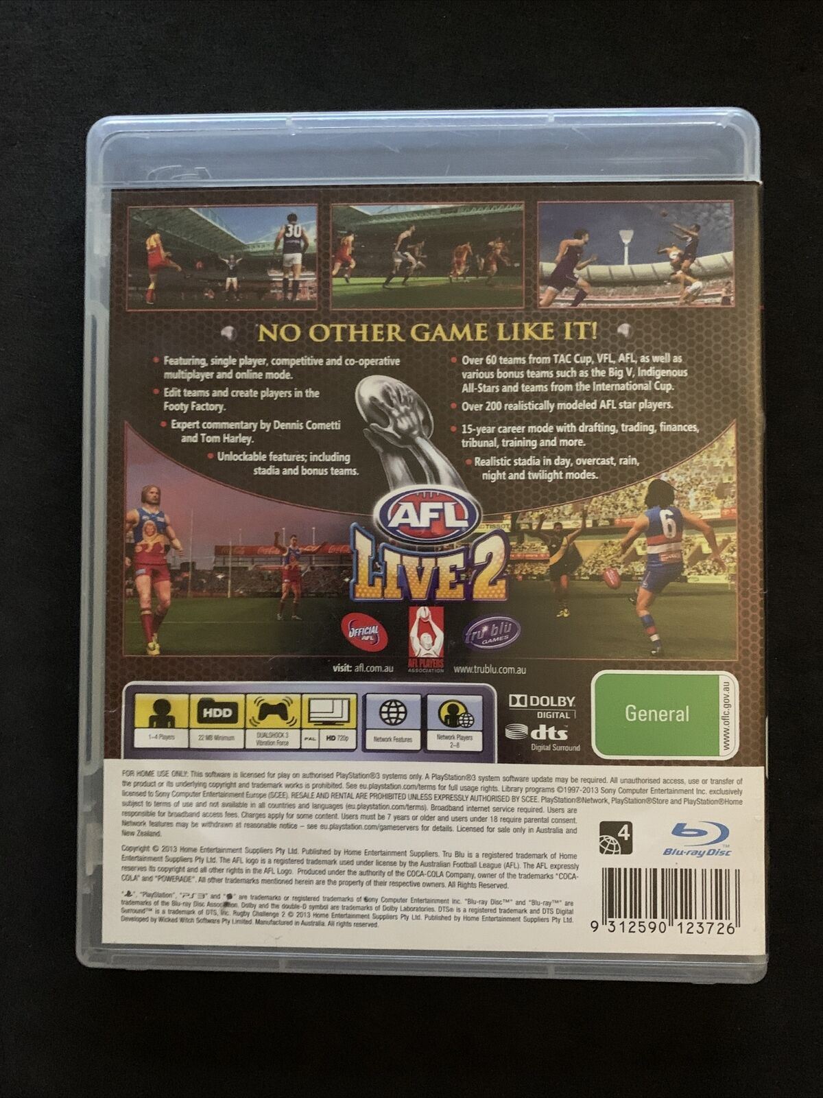 AFL Live 2 - PS3 Game with Manual