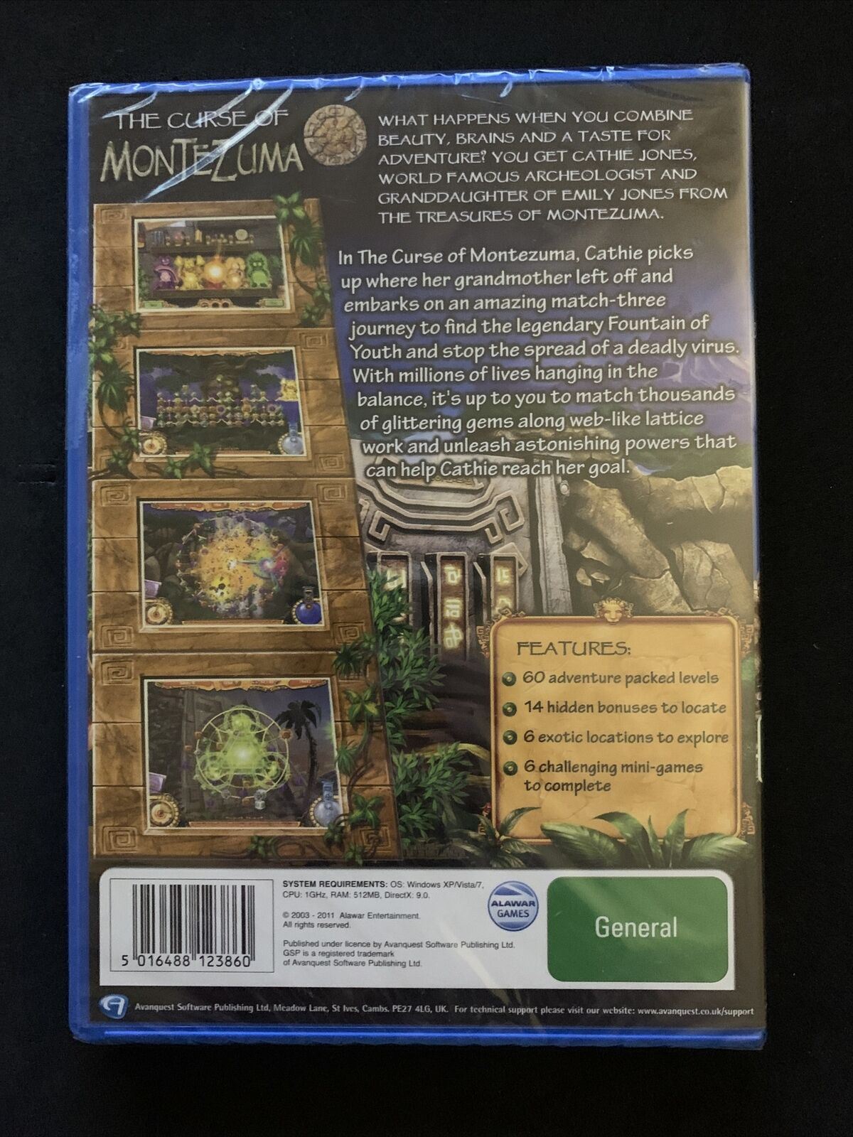 *New Sealed* The Curse of Montezuma - PC CD-ROM Puzzle Hidden Object Game