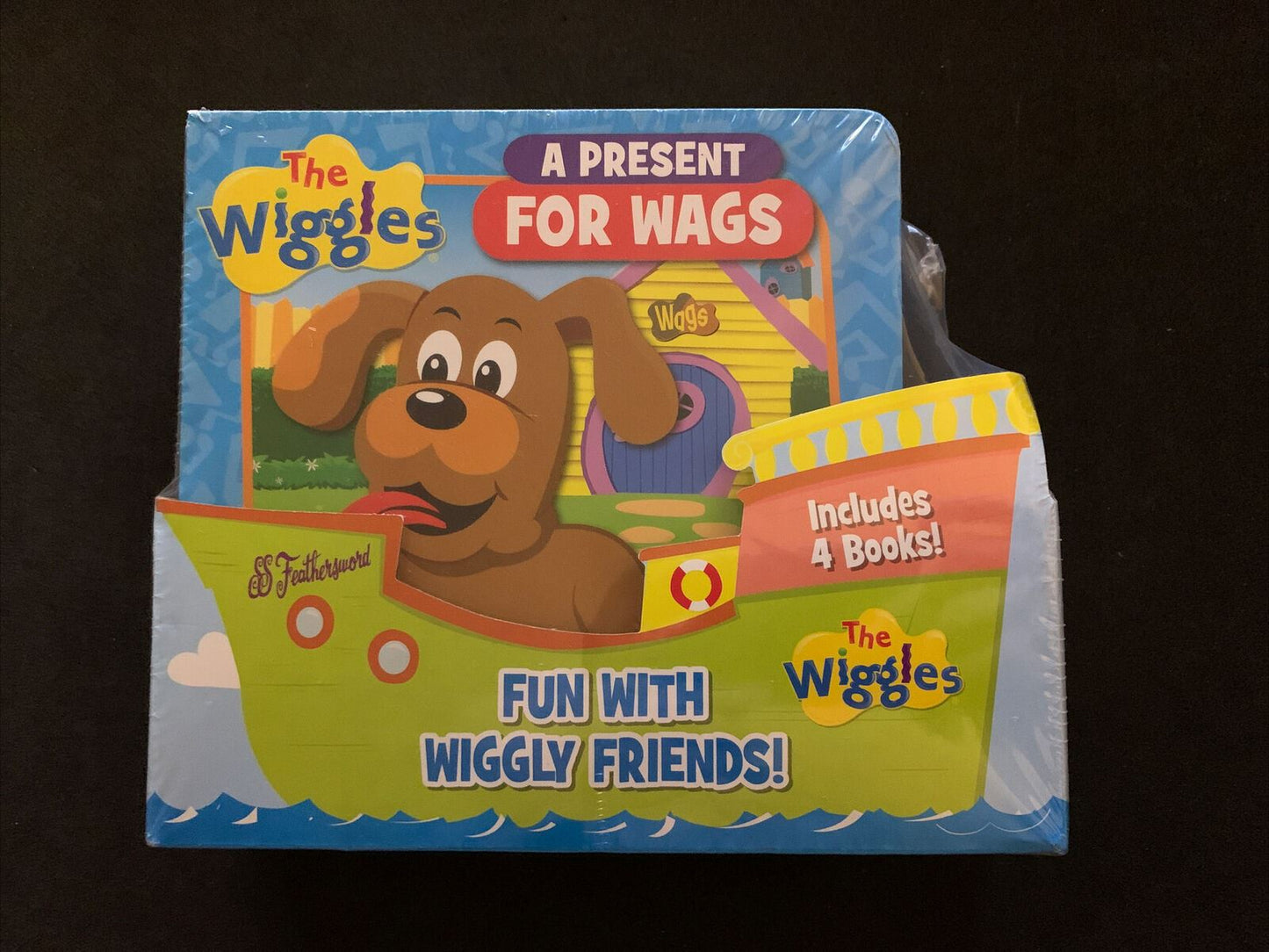 *New Sealed* Wiggles Fun with Wiggly Friends - Shaped 4 Board Books Slipcase