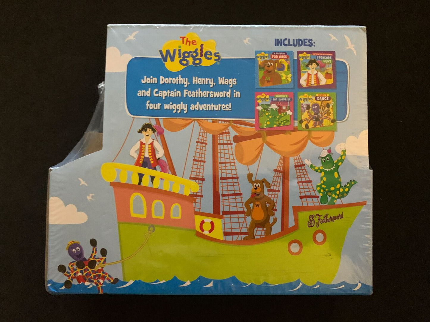 *New Sealed* Wiggles Fun with Wiggly Friends - Shaped 4 Board Books Slipcase