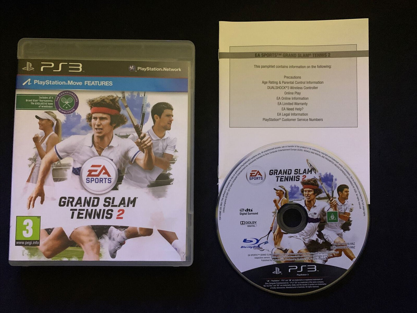 Grand Slam Tennis 2 - Move Compatible (PS3) with Manual