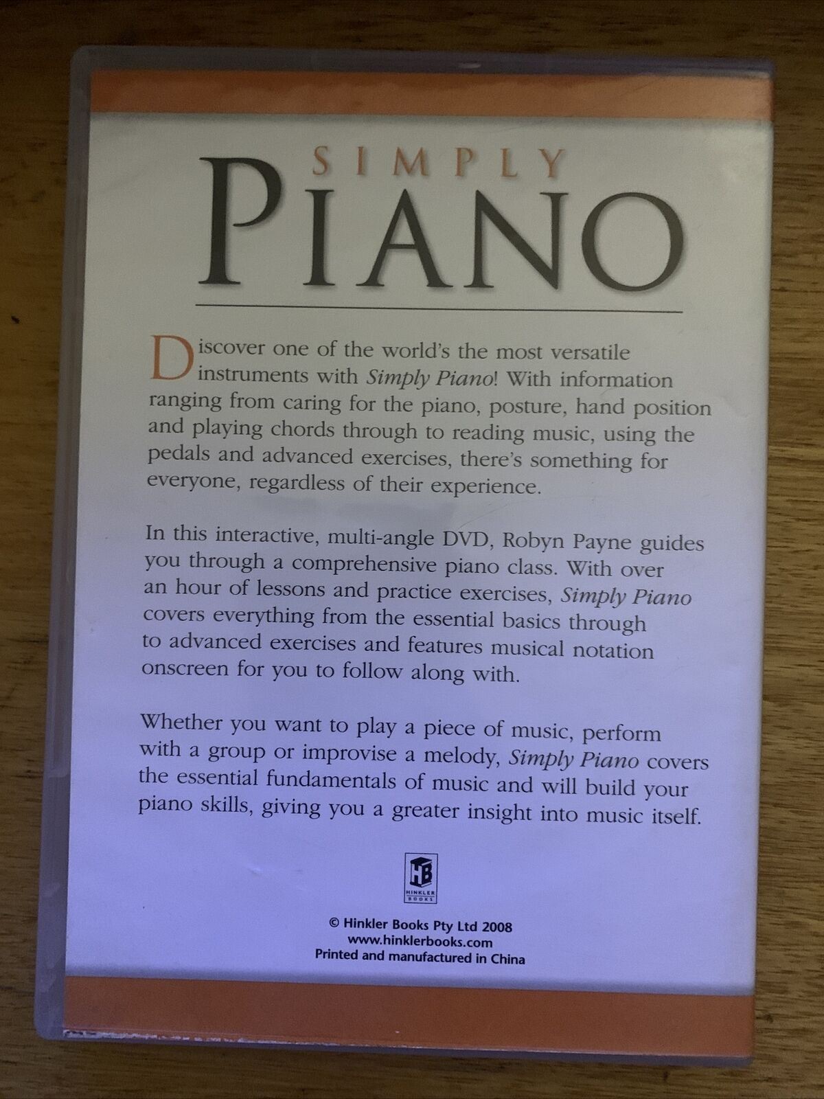Simply Piano (DVD) Learn to Play the Piano. Robyn Payne